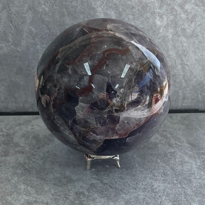 Chevron Amethyst Sphere - 01