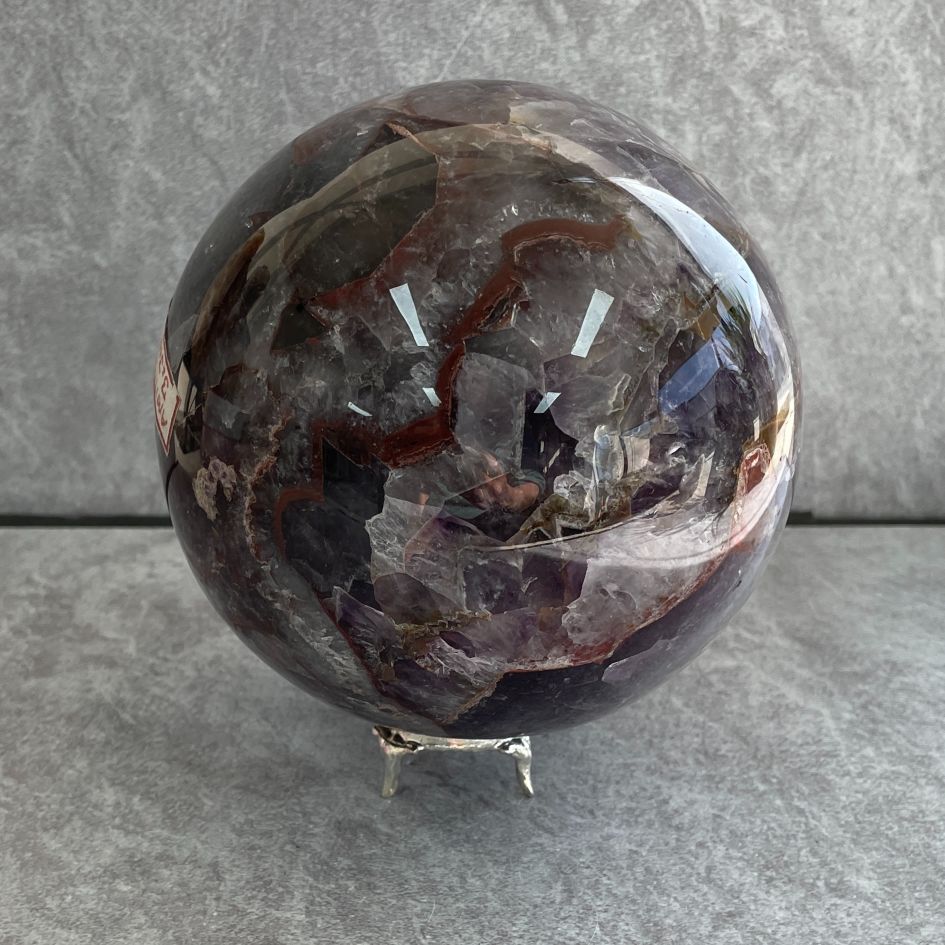 Chevron Amethyst Sphere - 01