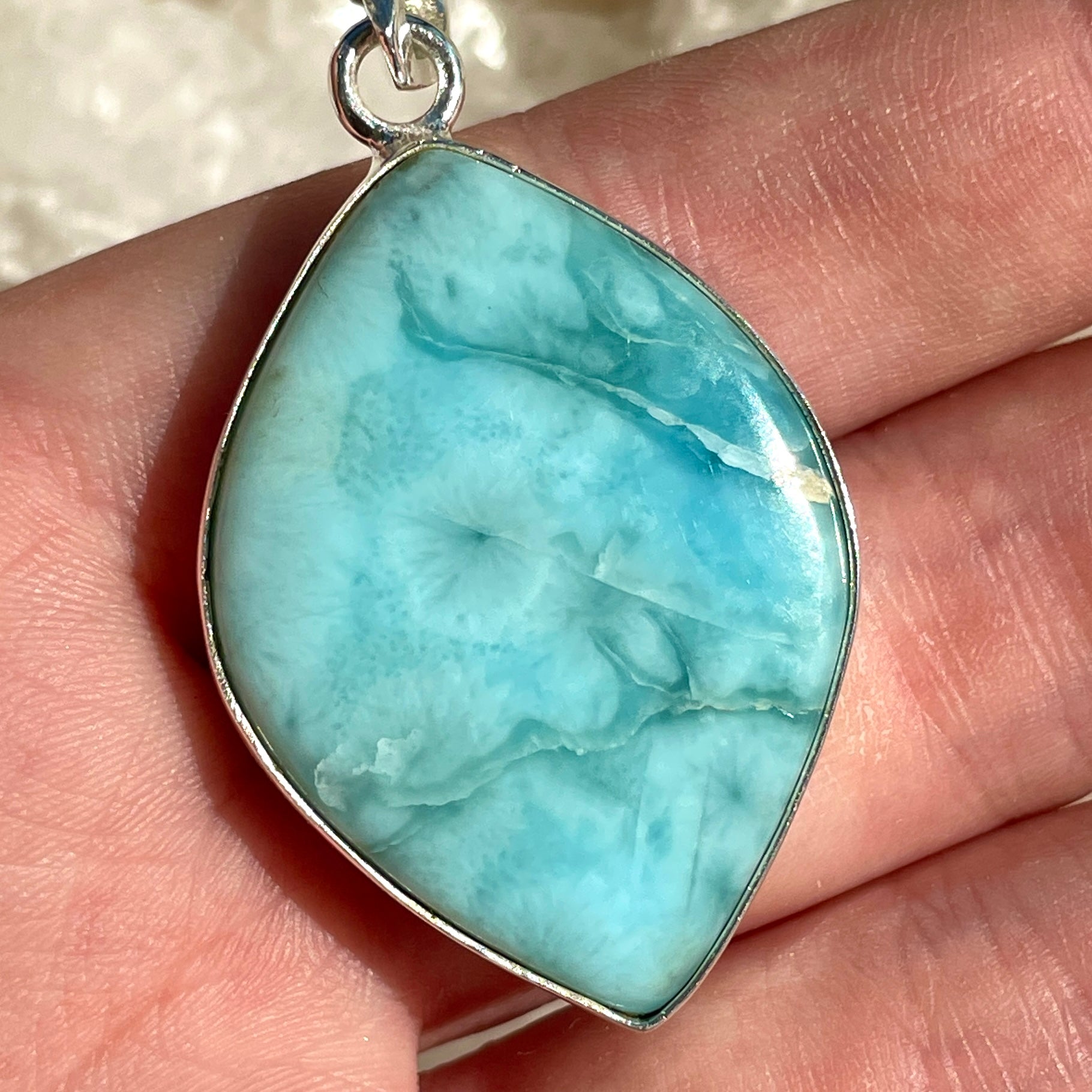 Larimar Silver Pendant Large - SP107