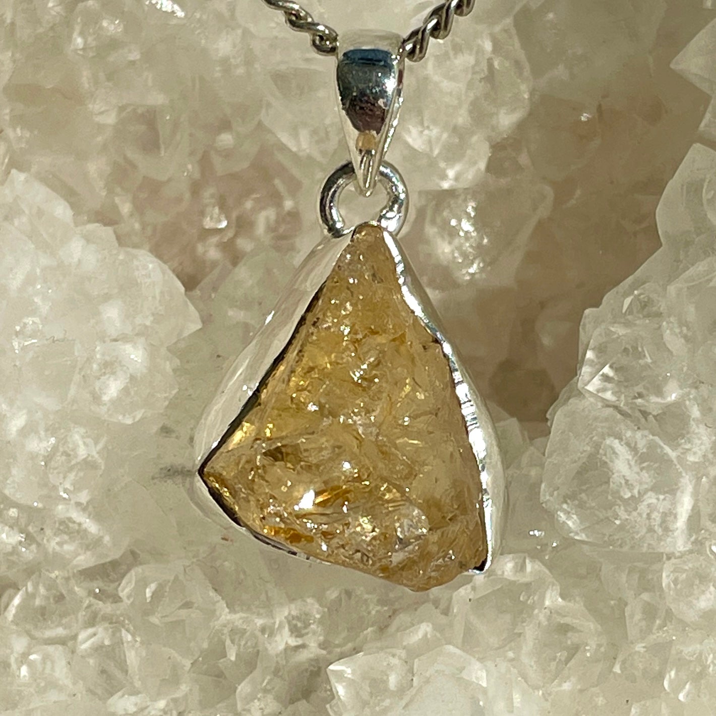 Citrine Silver Pendant - SP111