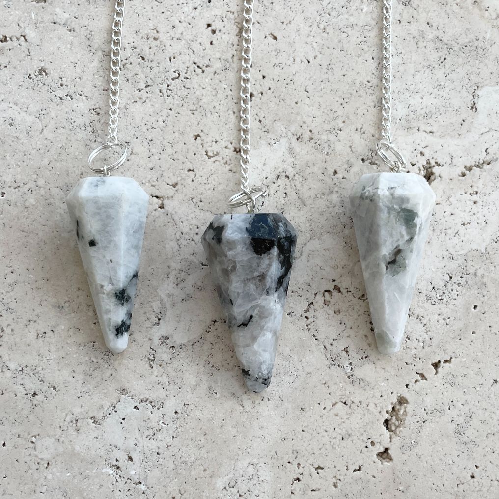 Moonstone Faceted Pendulum