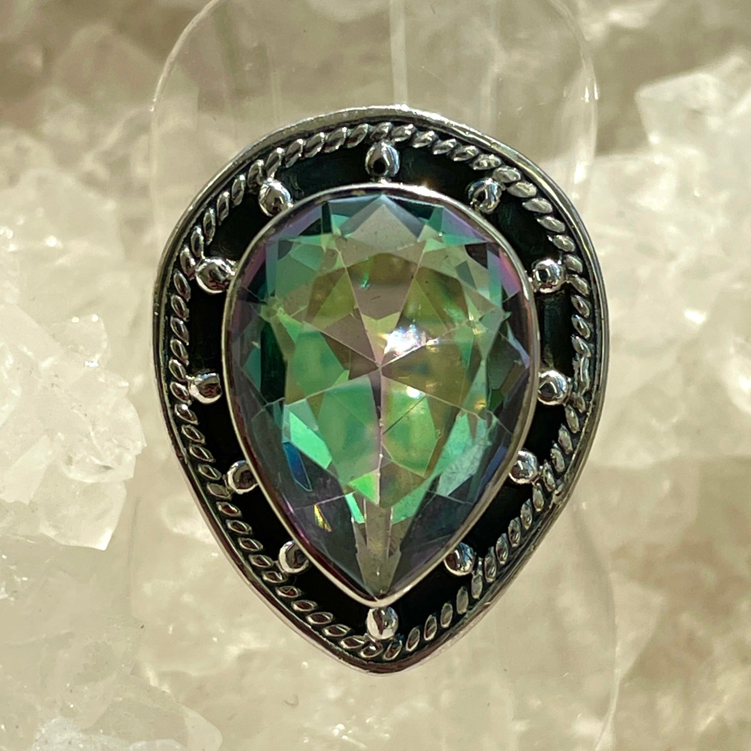 Mystic Quartz Sterling Silver Ring - Sz8 MQ7