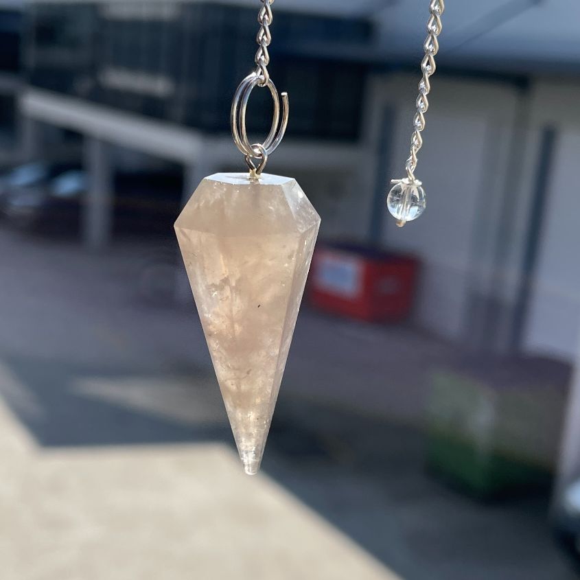 Smoky Qtz Faceted Pendulum - Light