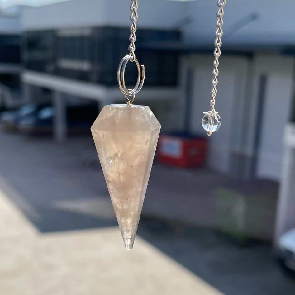 Smoky Qtz Faceted Pendulum - Light