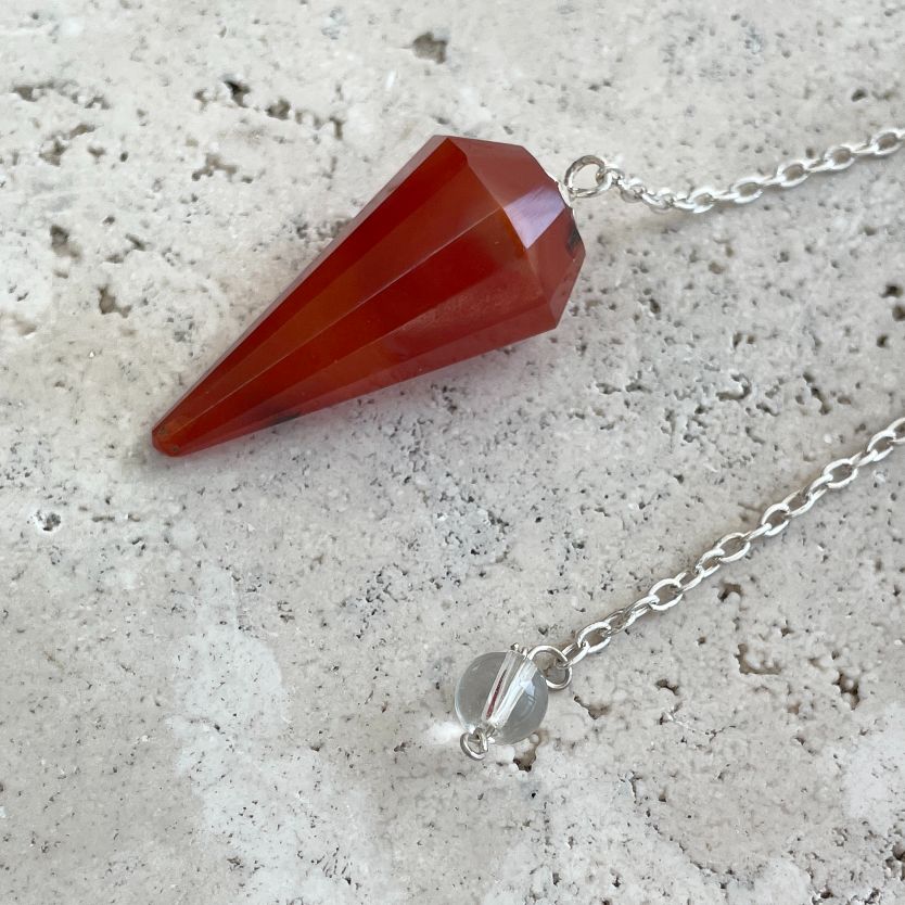 Carnelian - Faceted Pendulum