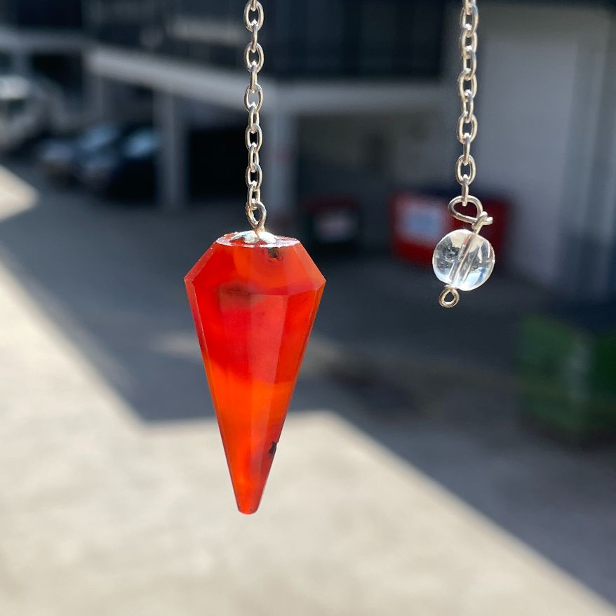 Carnelian - Faceted Pendulum