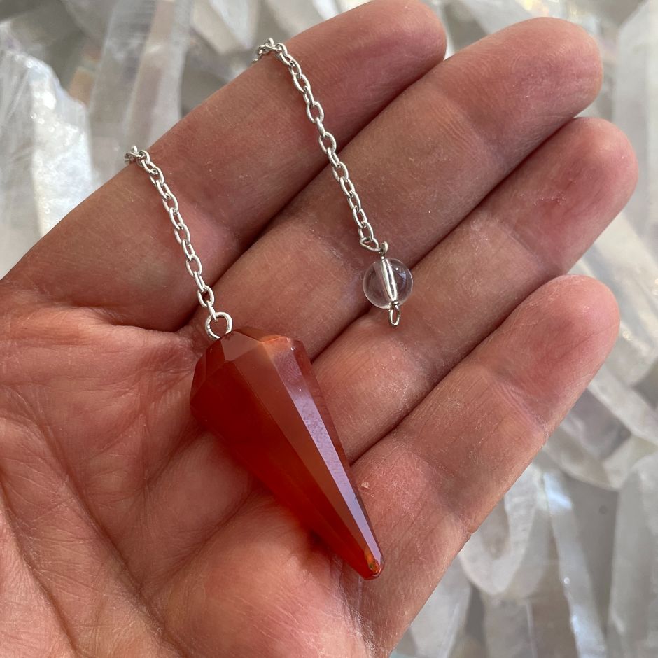 Carnelian - Faceted Pendulum