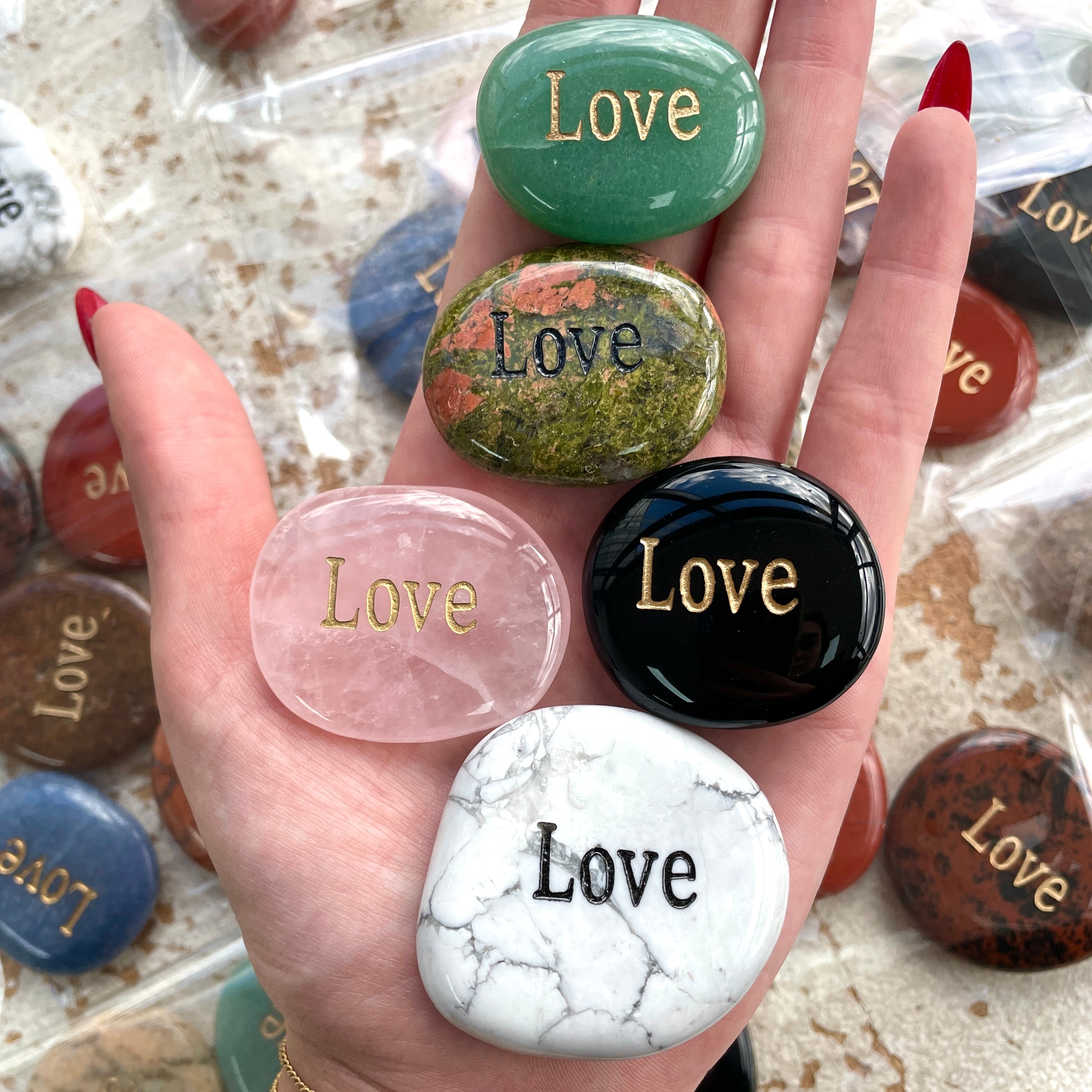 Love Word Stone - Assorted 5pc