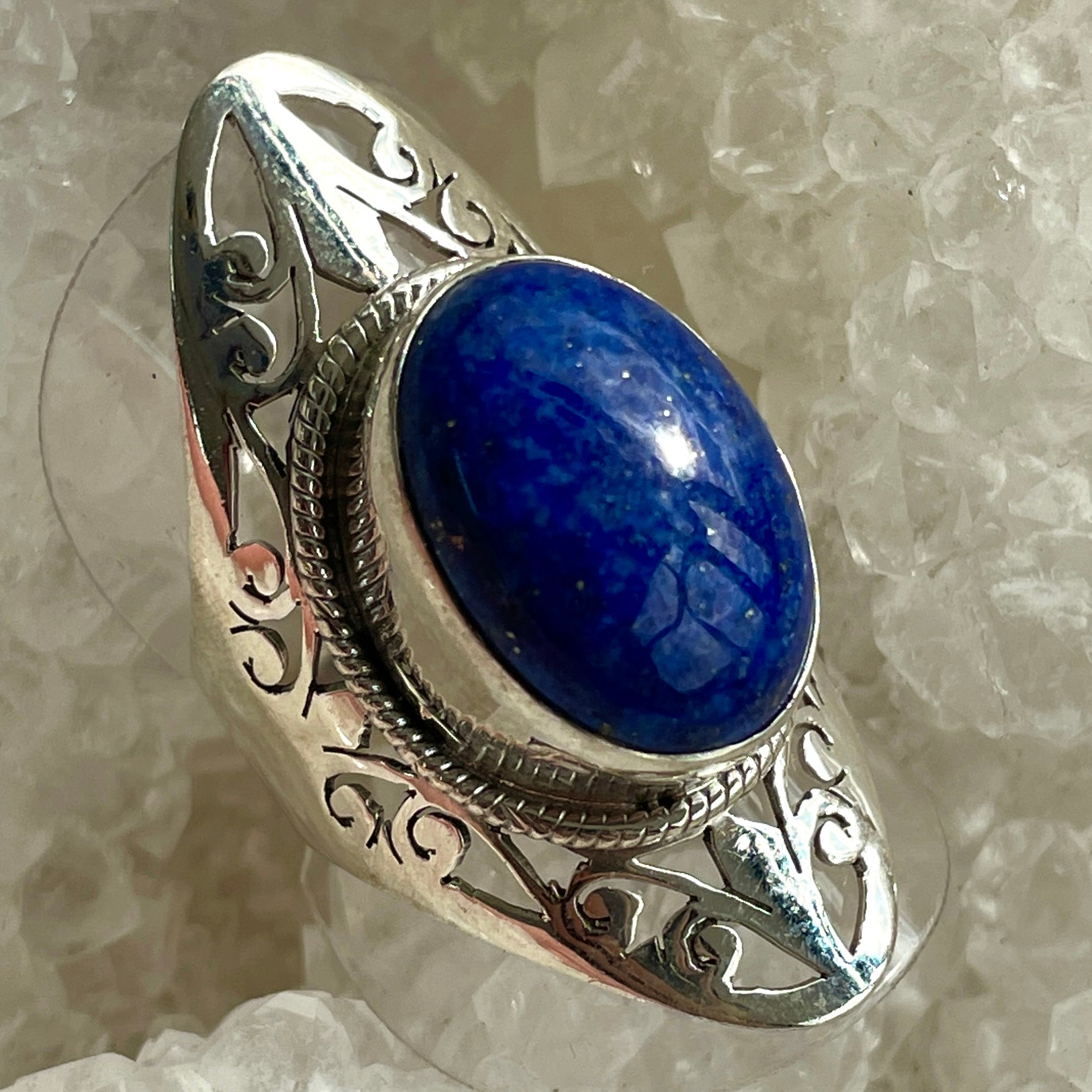 Lapis Lazuli Sterling Silver Ring - Sz8 LL2