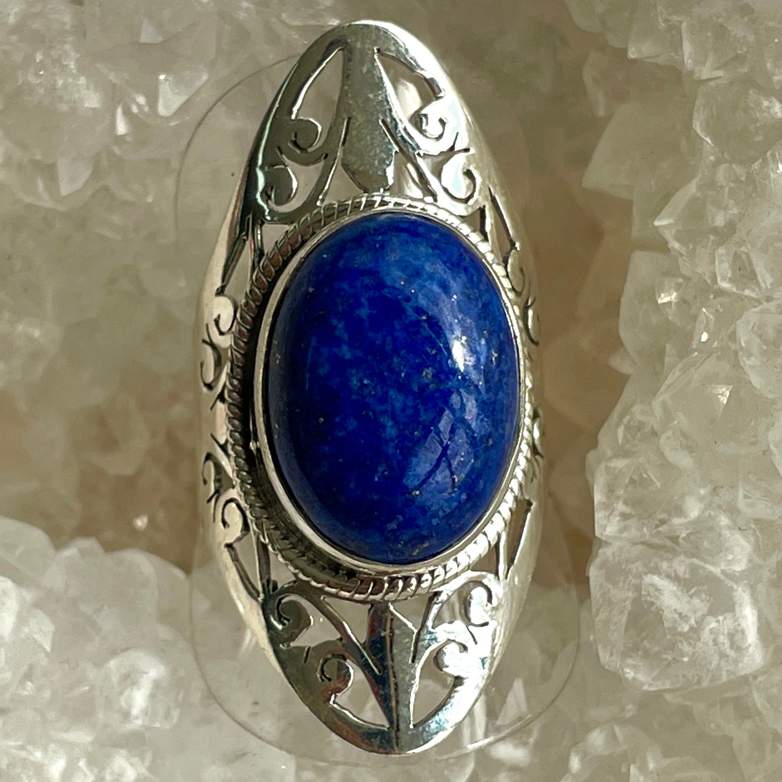 Lapis Lazuli Sterling Silver Ring - Sz8 LL2