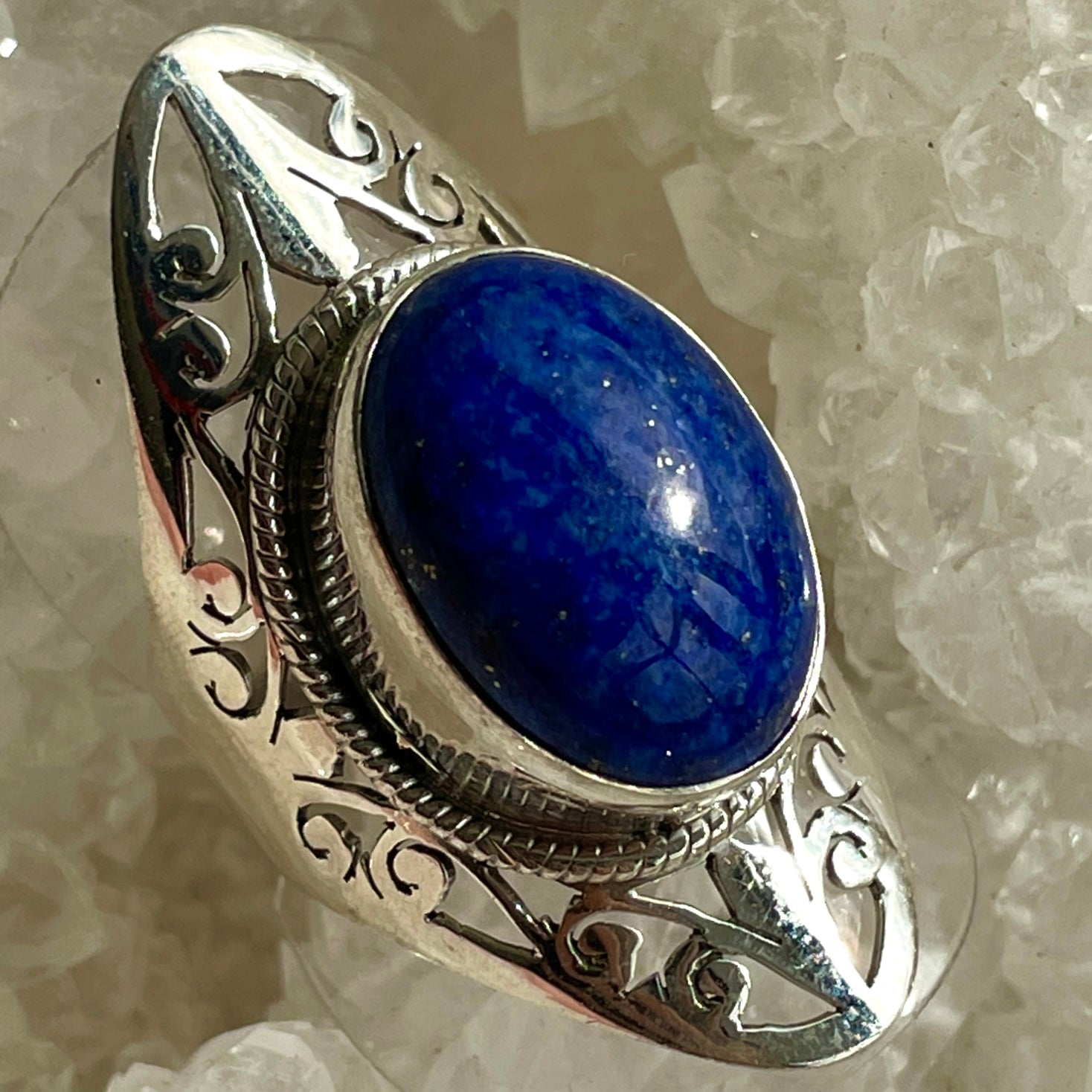 Lapis Lazuli Sterling Silver Ring - Sz8 LL2