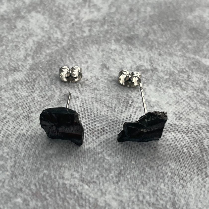 Shungite Elite Rough Stud Earrings
