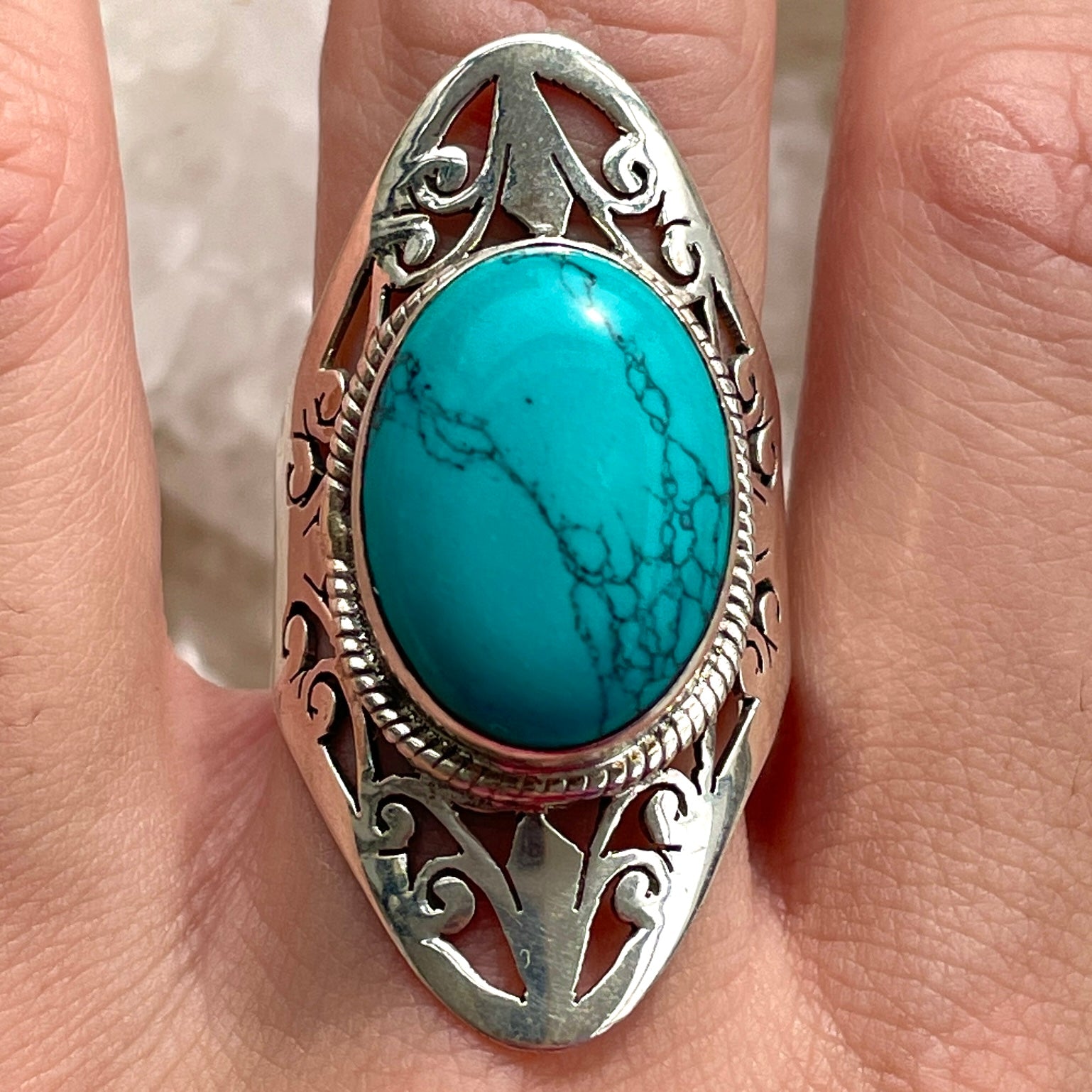 Turquenite Sterling Silver Ring - Sz9 TU1