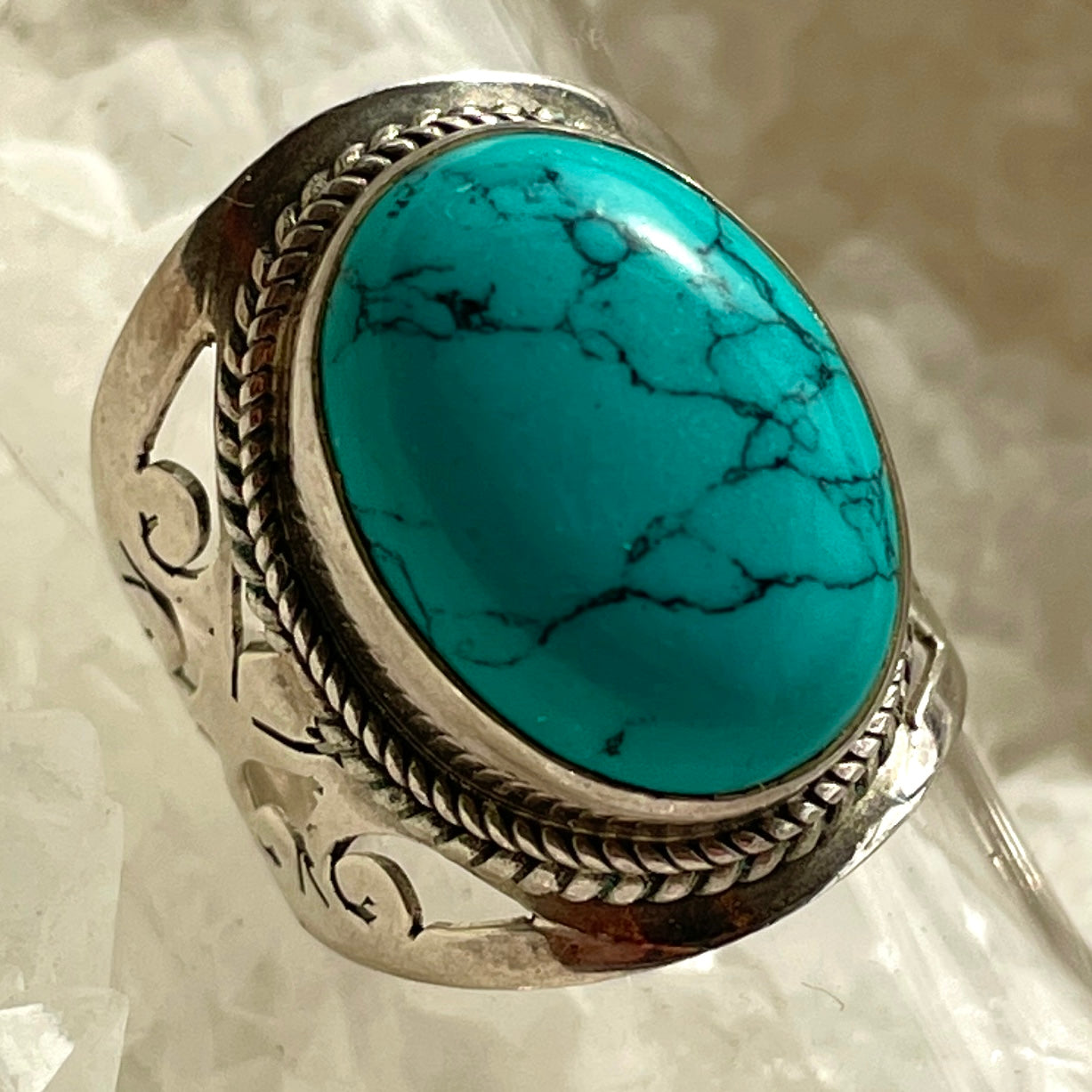 Turquenite Sterling Silver Ring - Sz6 TU4