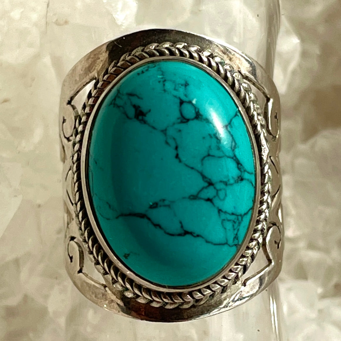 Turquenite Sterling Silver Ring - Sz6 TU4
