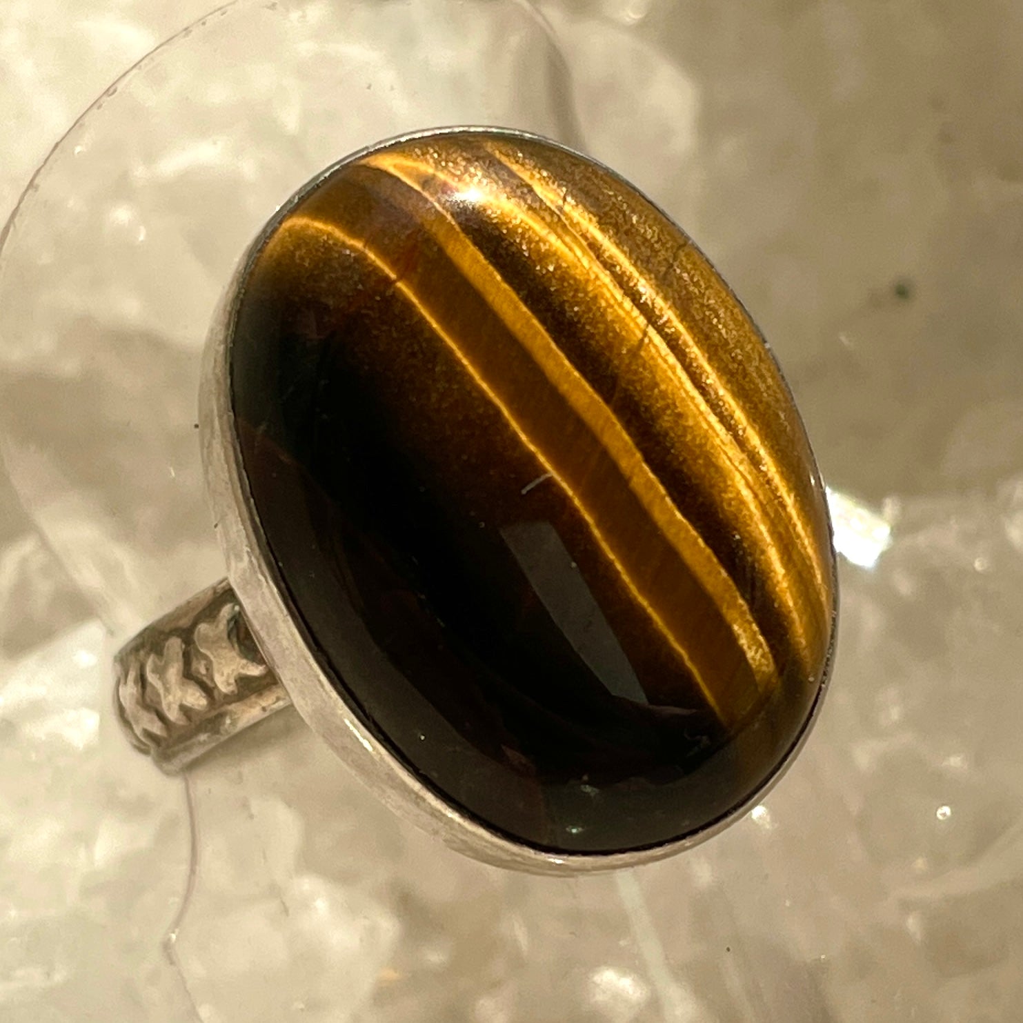 Tigers Eye Sterling Silver Ring - Sz7 TE5