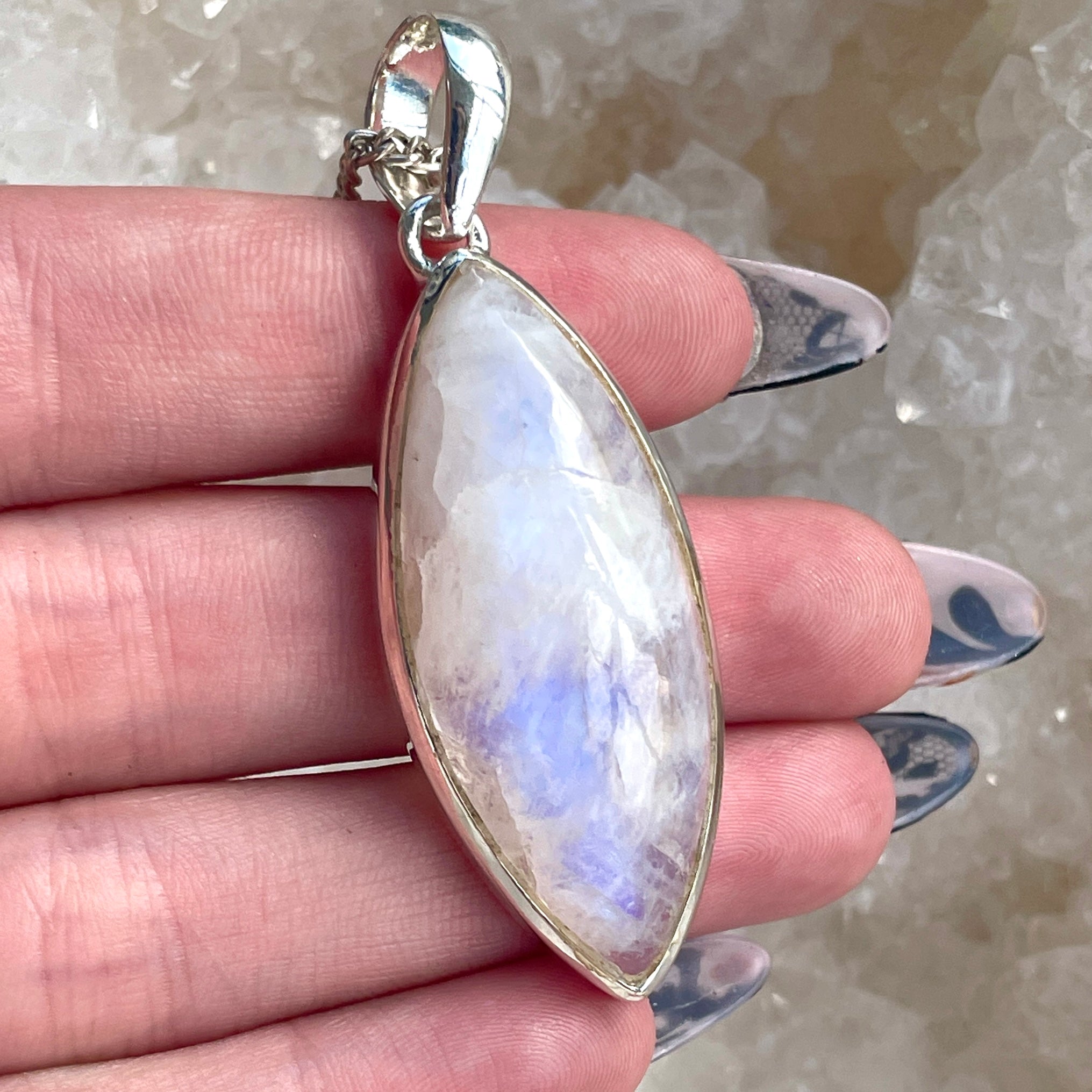 Rainbow Moonstone Pendant Large - SP117