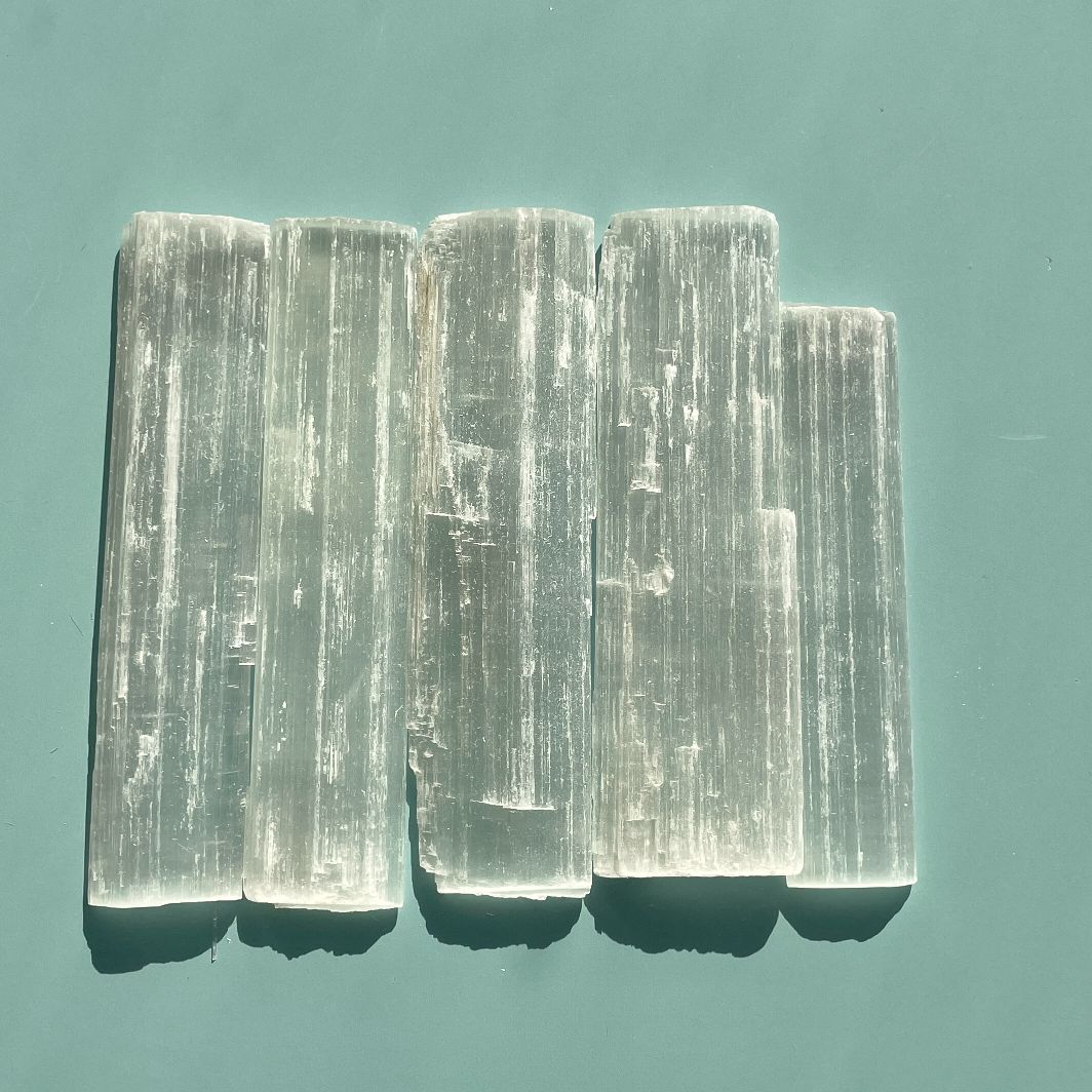 Selenite Rough 5pc - 8cm-12cm