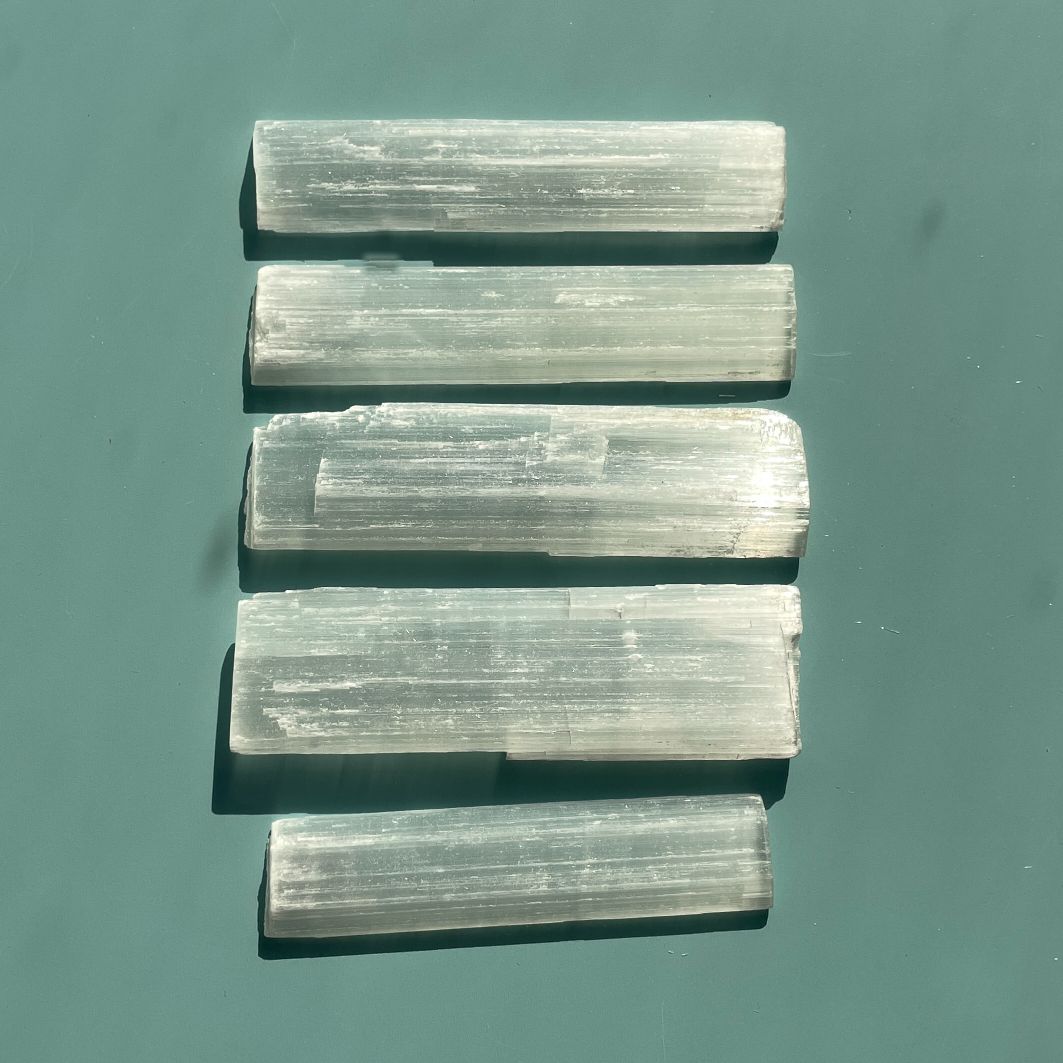 Selenite Rough 5pc - 8cm-12cm
