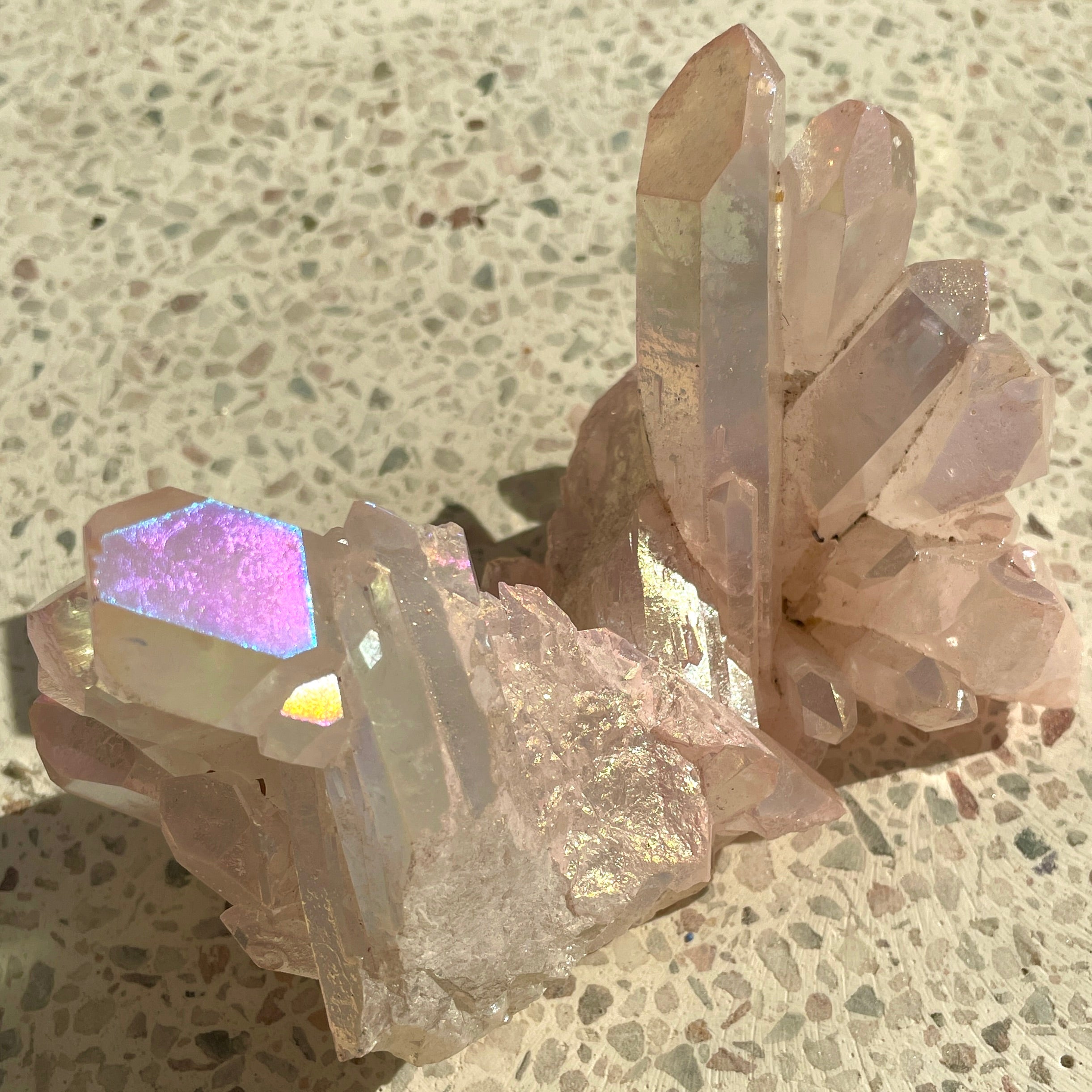 Rose Quartz Aura Cluster - 01
