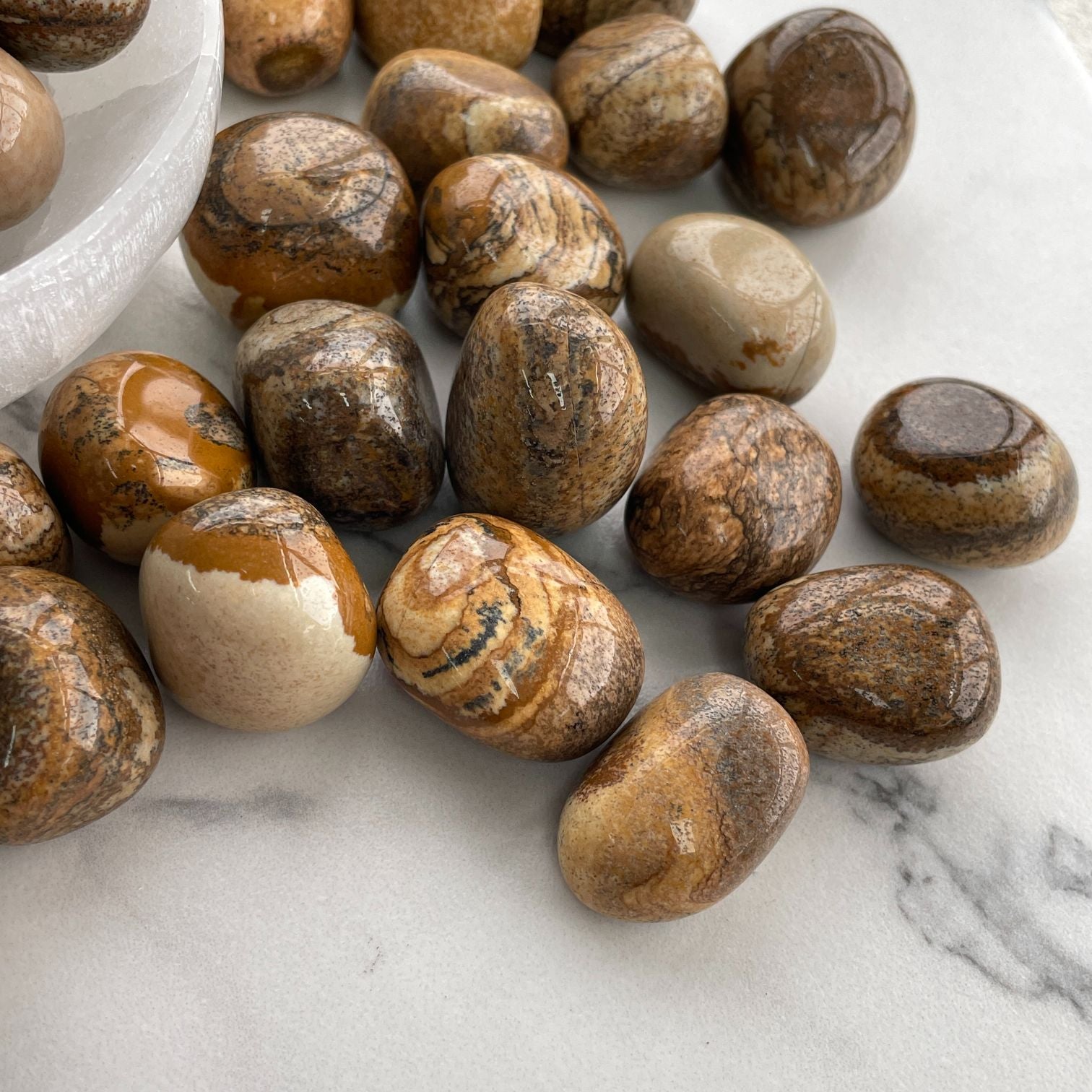 Picture Jasper Tumbled - (60 to 80) - 1KG