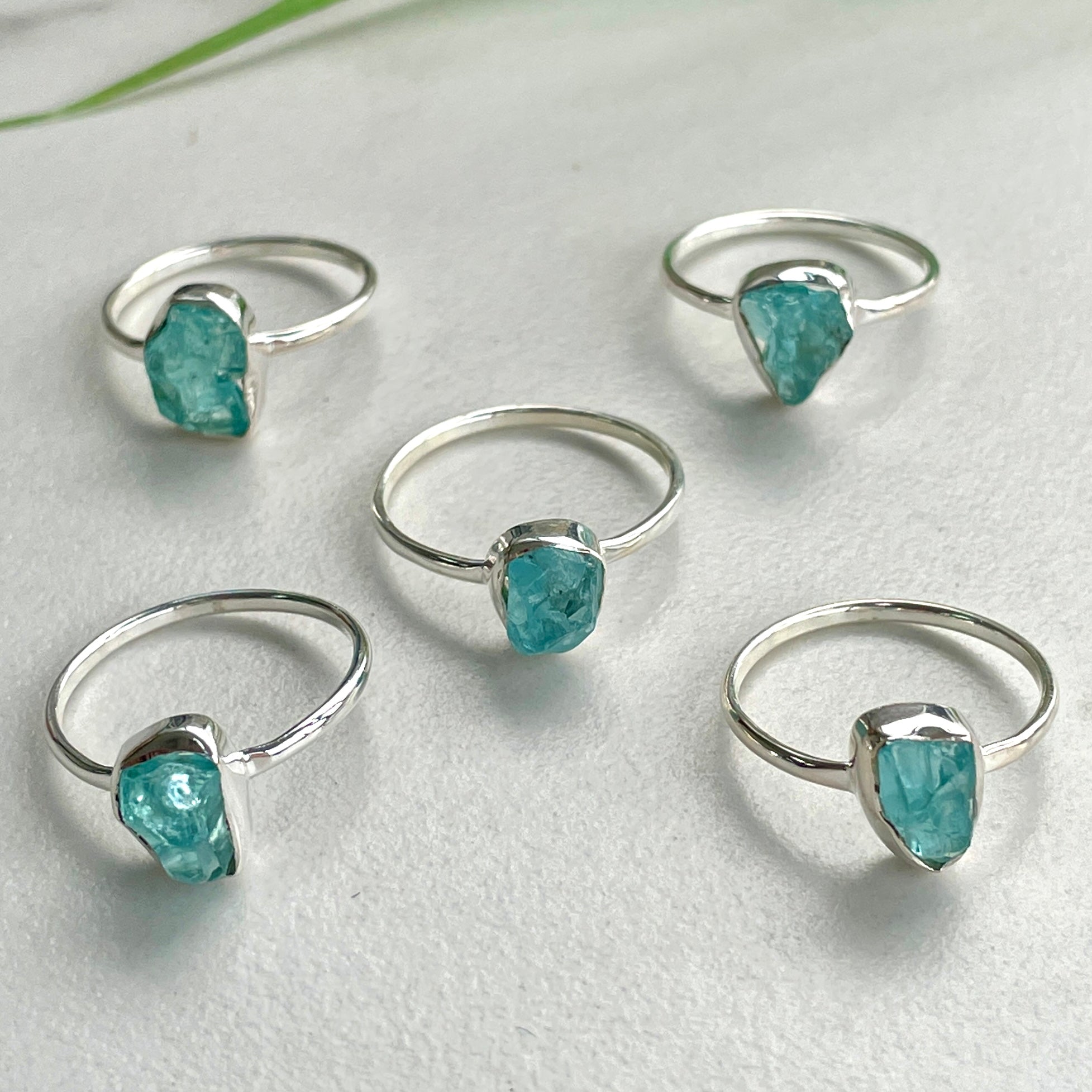 Apatite - Rough - St.Silver Ring