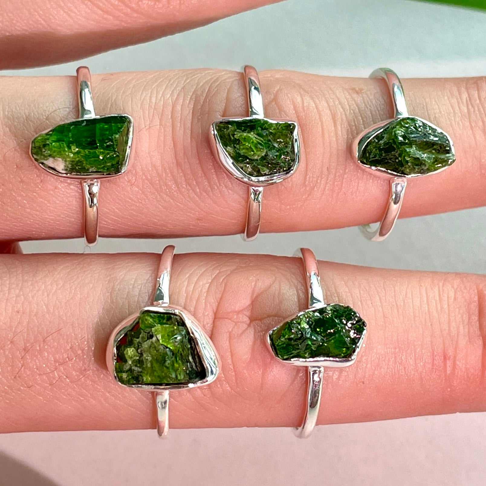 Diopside - Rough - St.Silver Ring