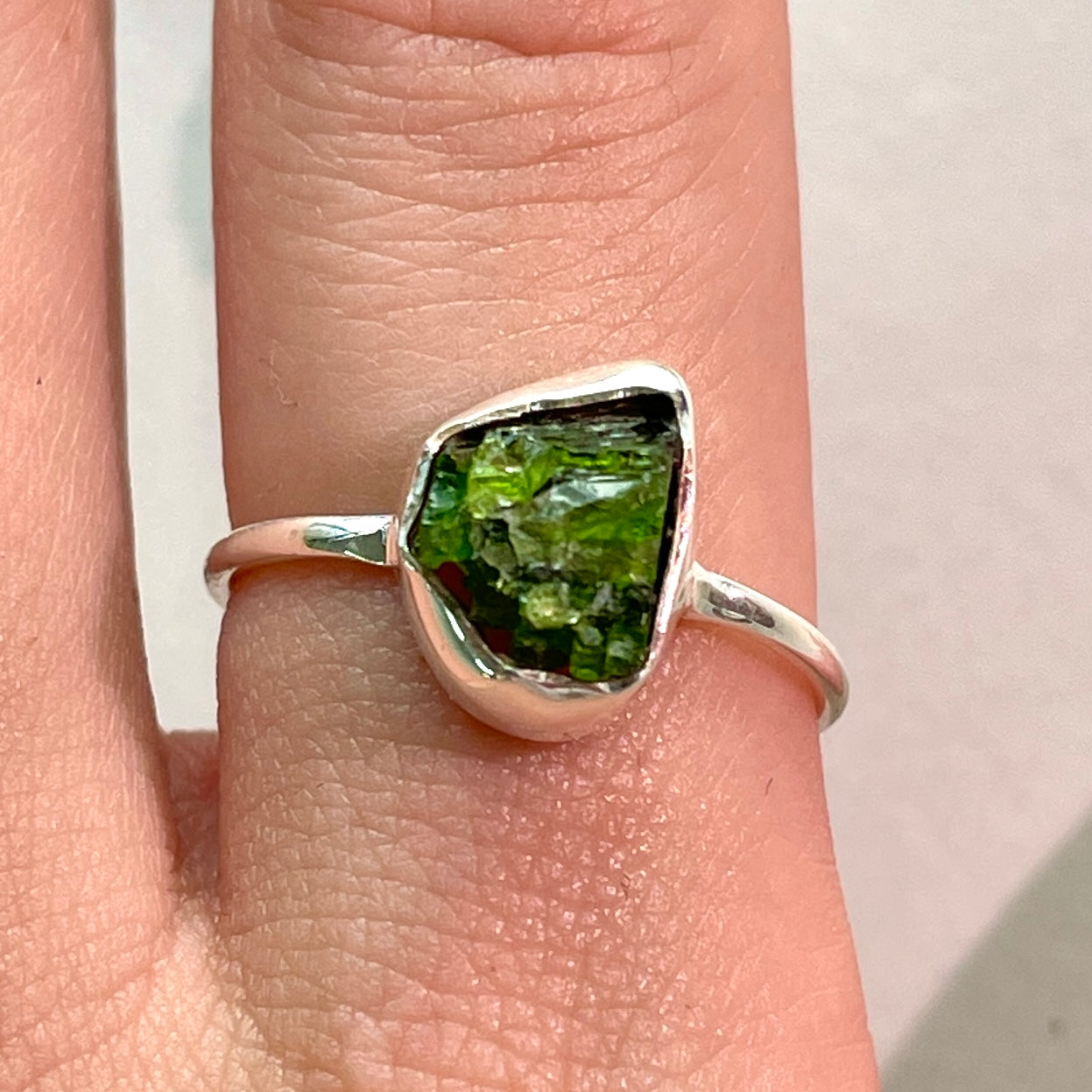 Diopside - Rough - St.Silver Ring
