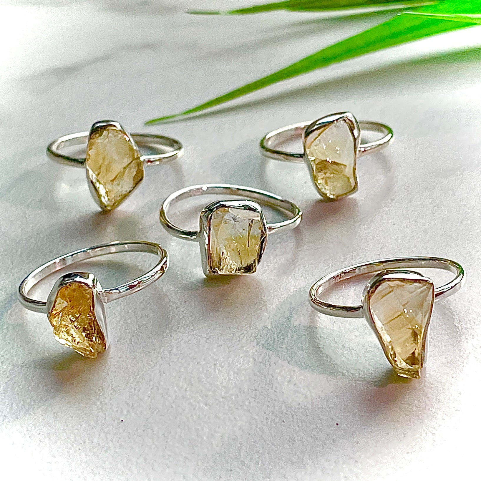 Citrine - Rough - St.Silver Ring