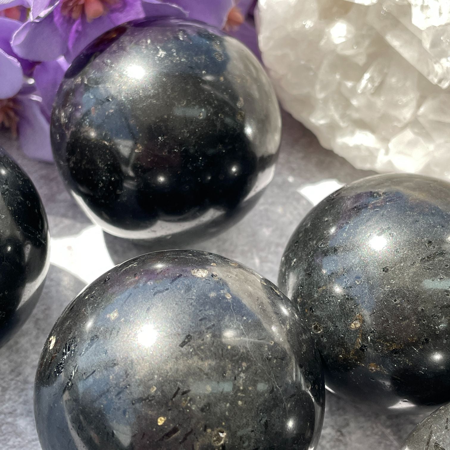 Black Tourmaline Sphere 5cm - 1pc