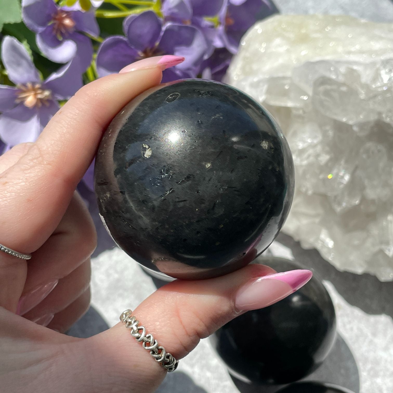 Black Tourmaline Sphere 5cm - 1pc