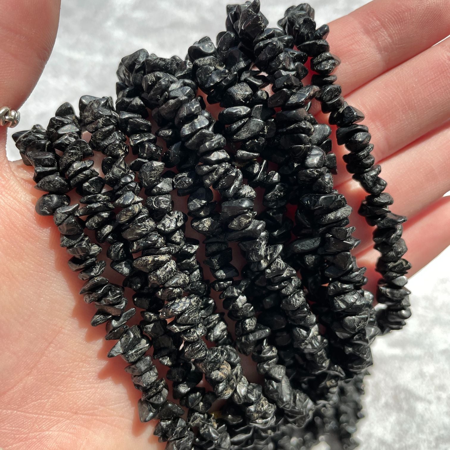 Black Tourmaline Chip Necklace