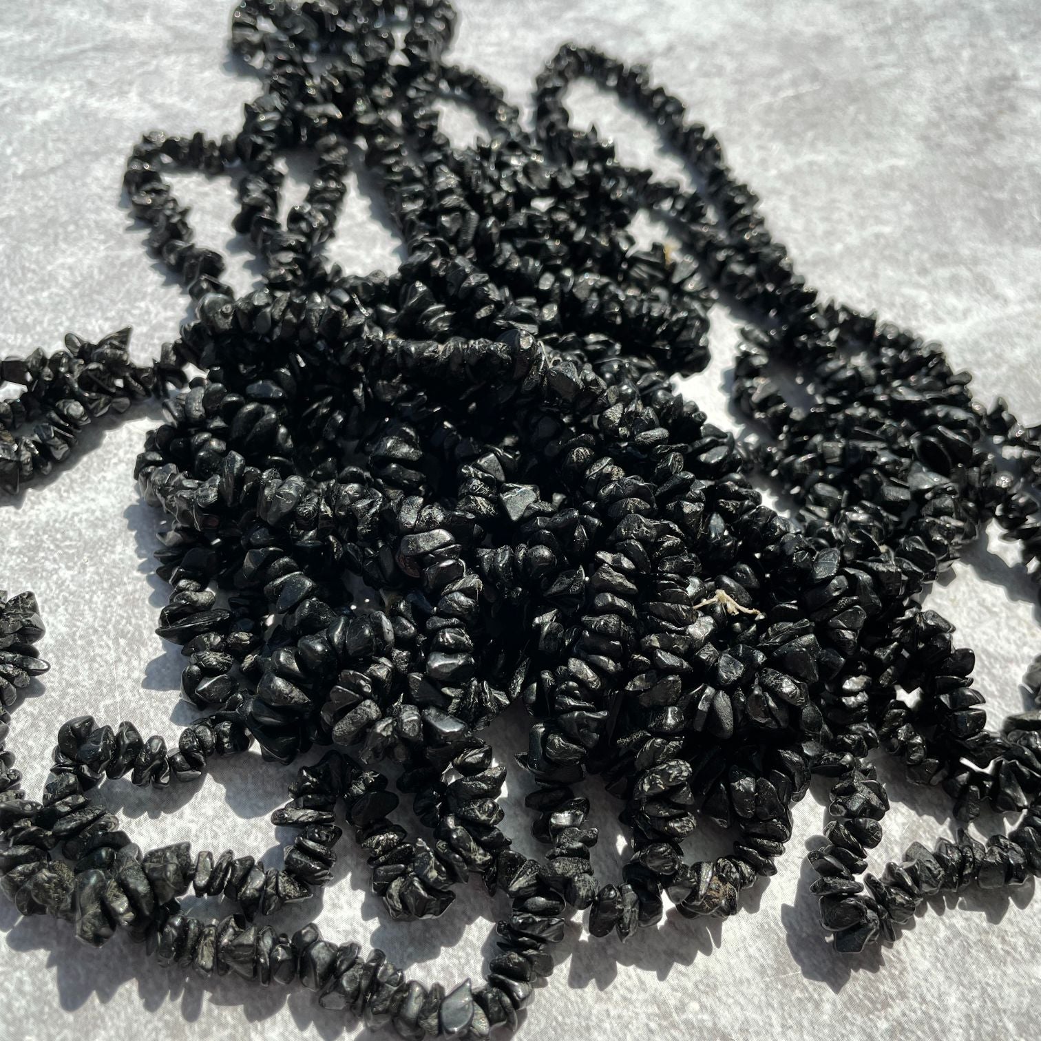 Black Tourmaline Chip Necklace
