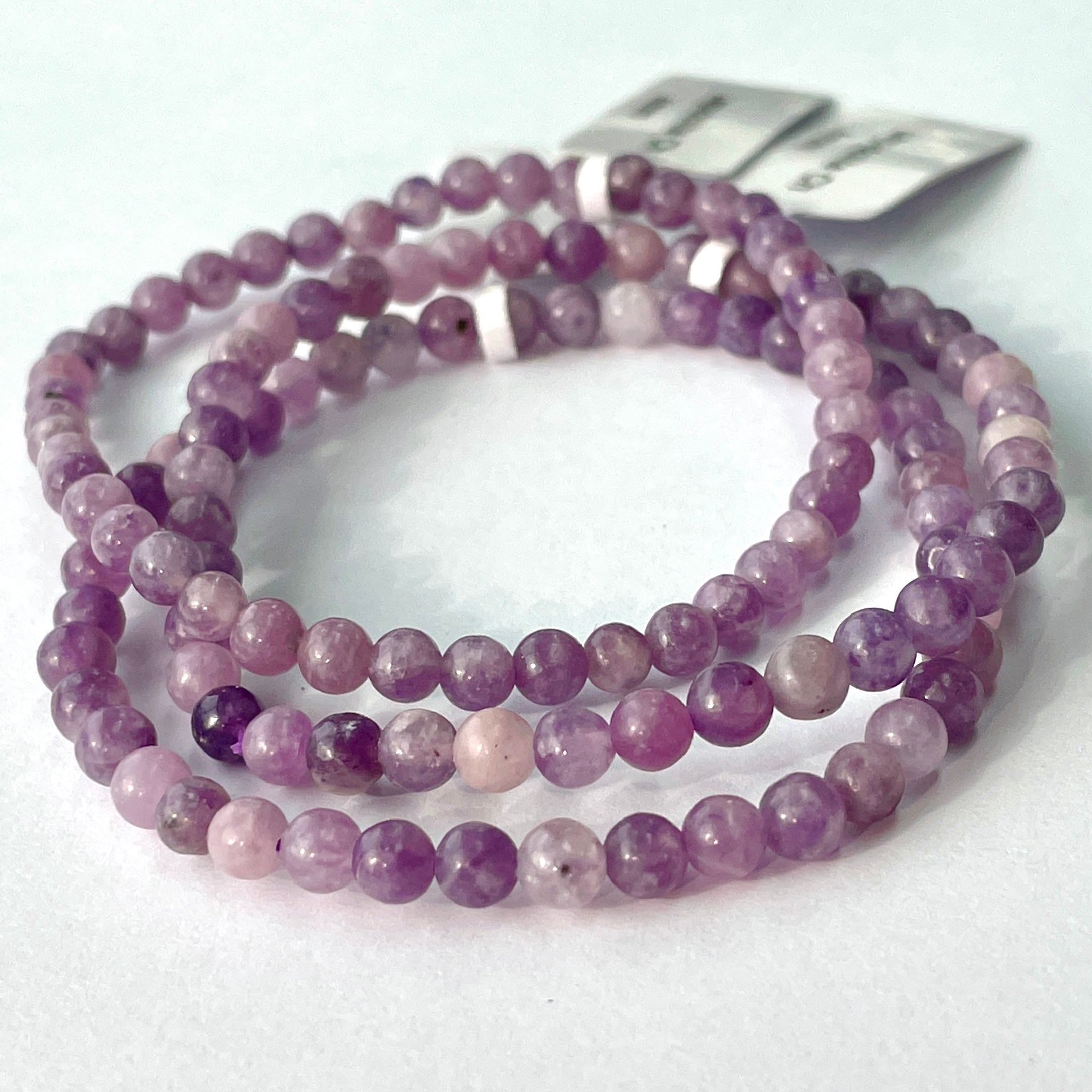 Lepidolite - Bead Bracelet - 4mm