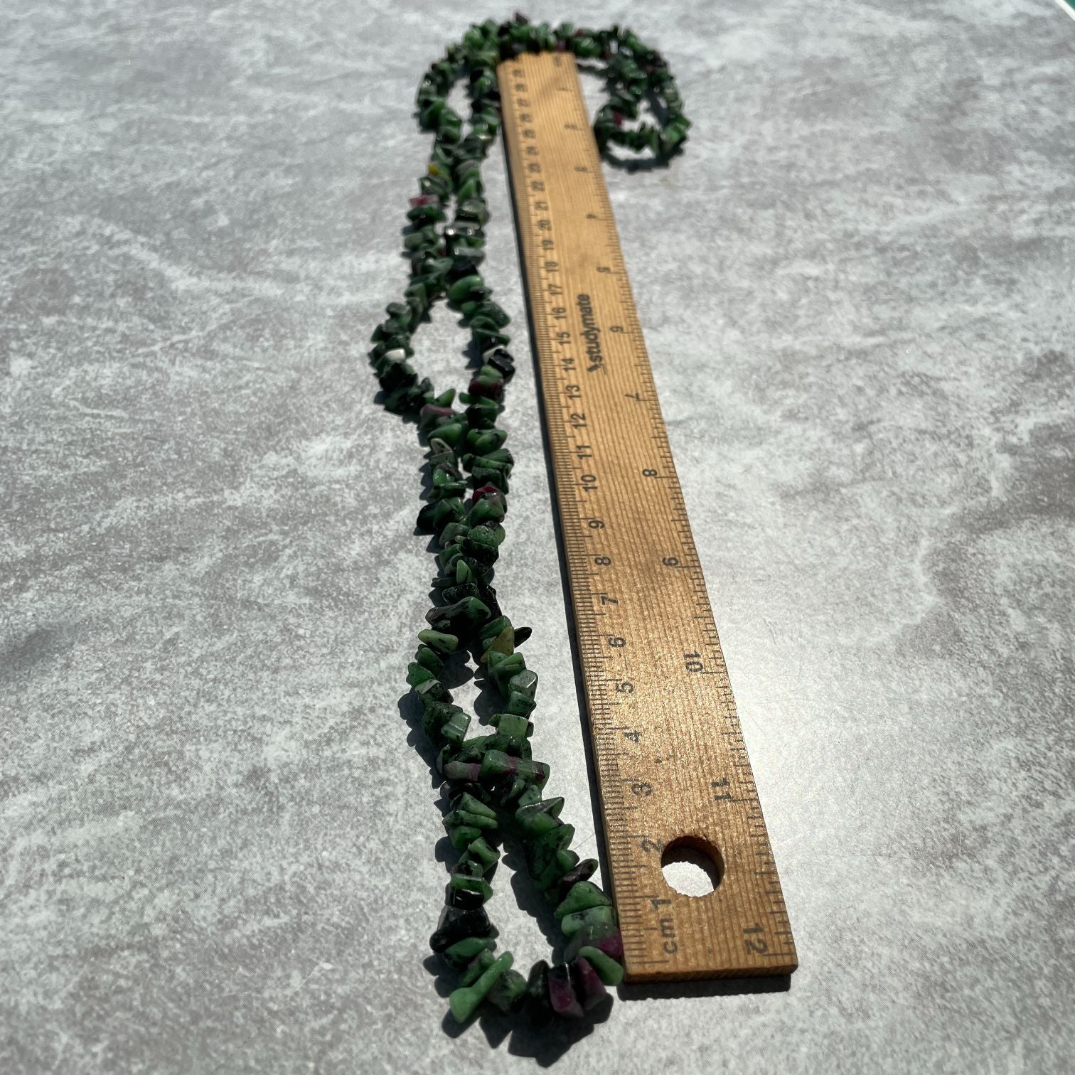 Ruby In Zoisite Chip Necklace