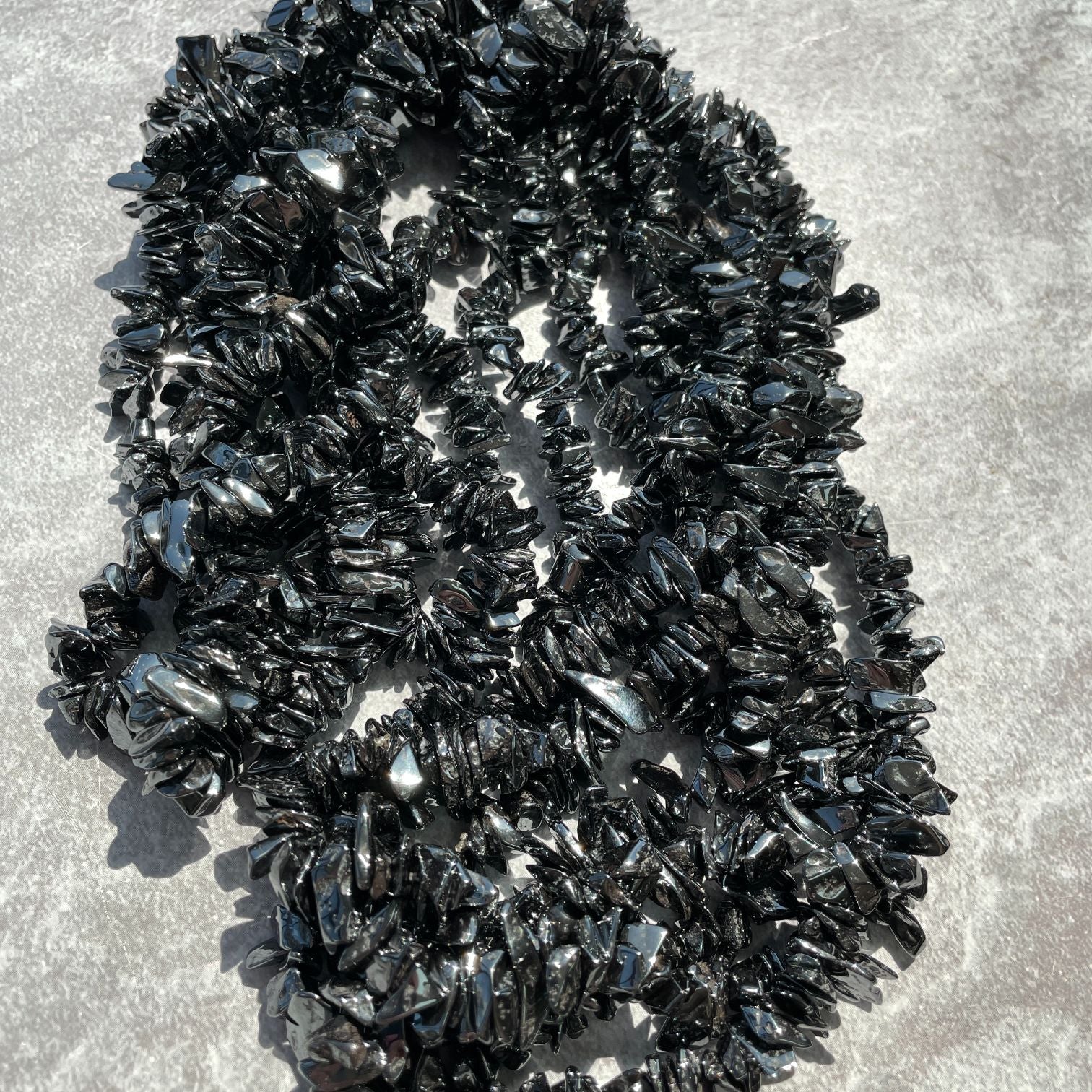 Hematite Chip Necklace