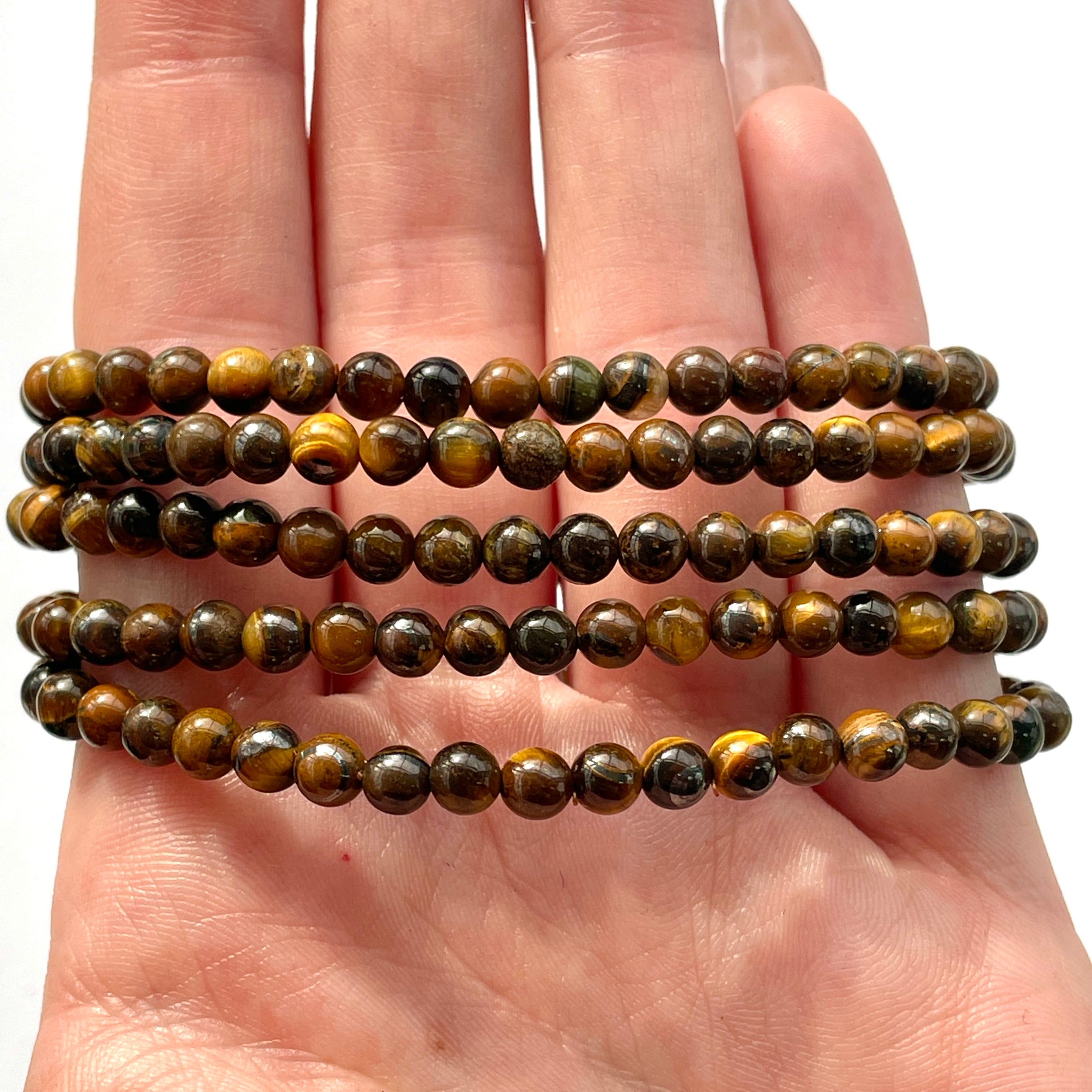 Tigers Eye - Bead Bracelet - 4mm