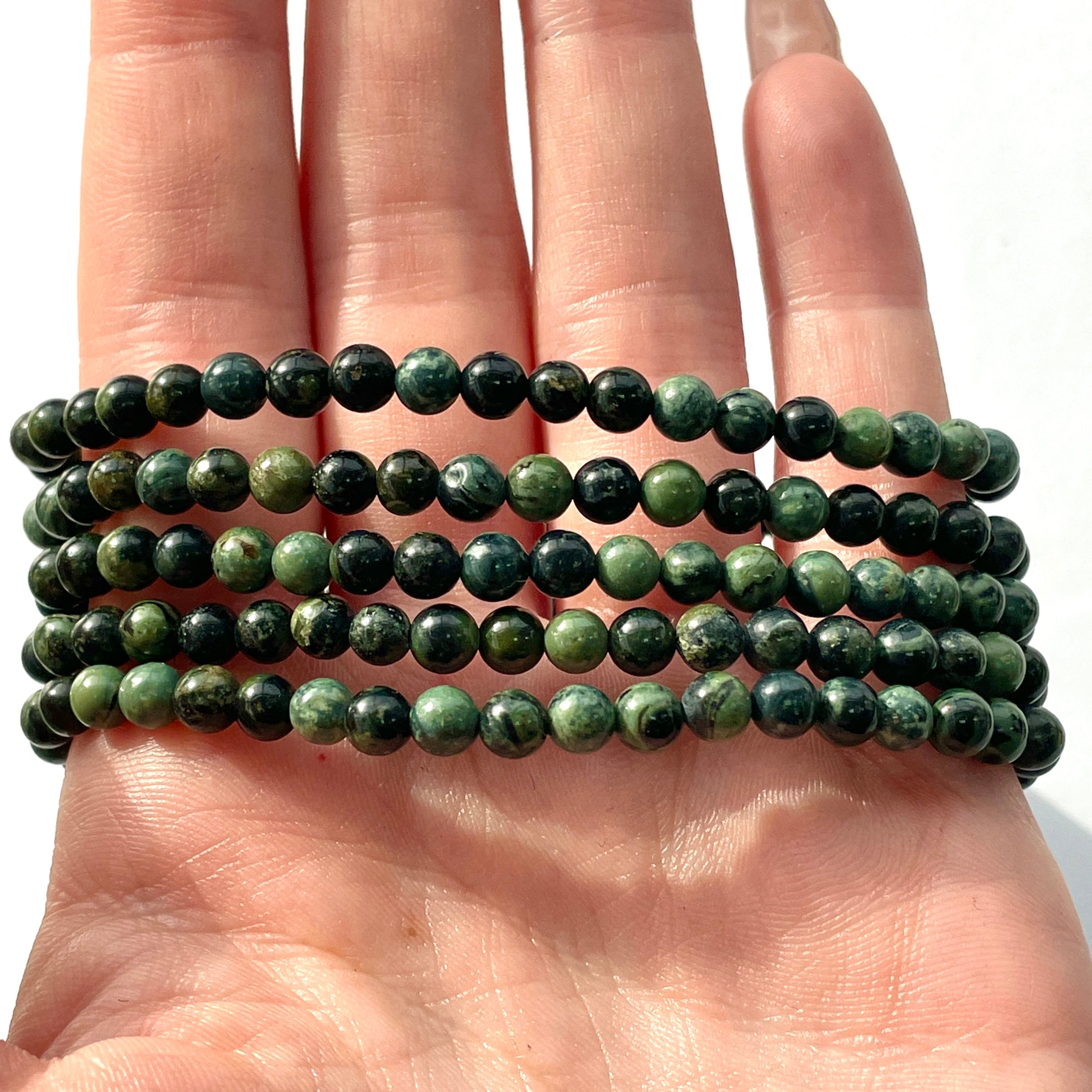 Kambaba Jasper - Bead Bracelet - 4mm