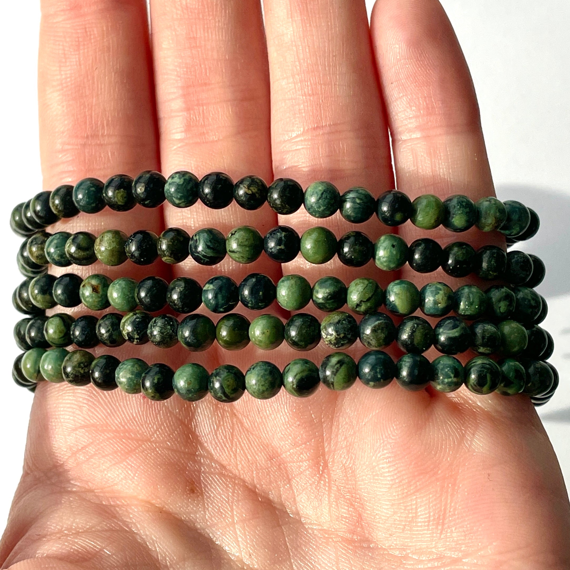 Kambaba Jasper - Bead Bracelet - 4mm