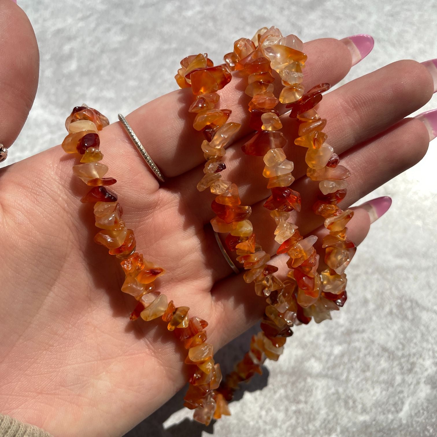Carnelian Chip Necklace