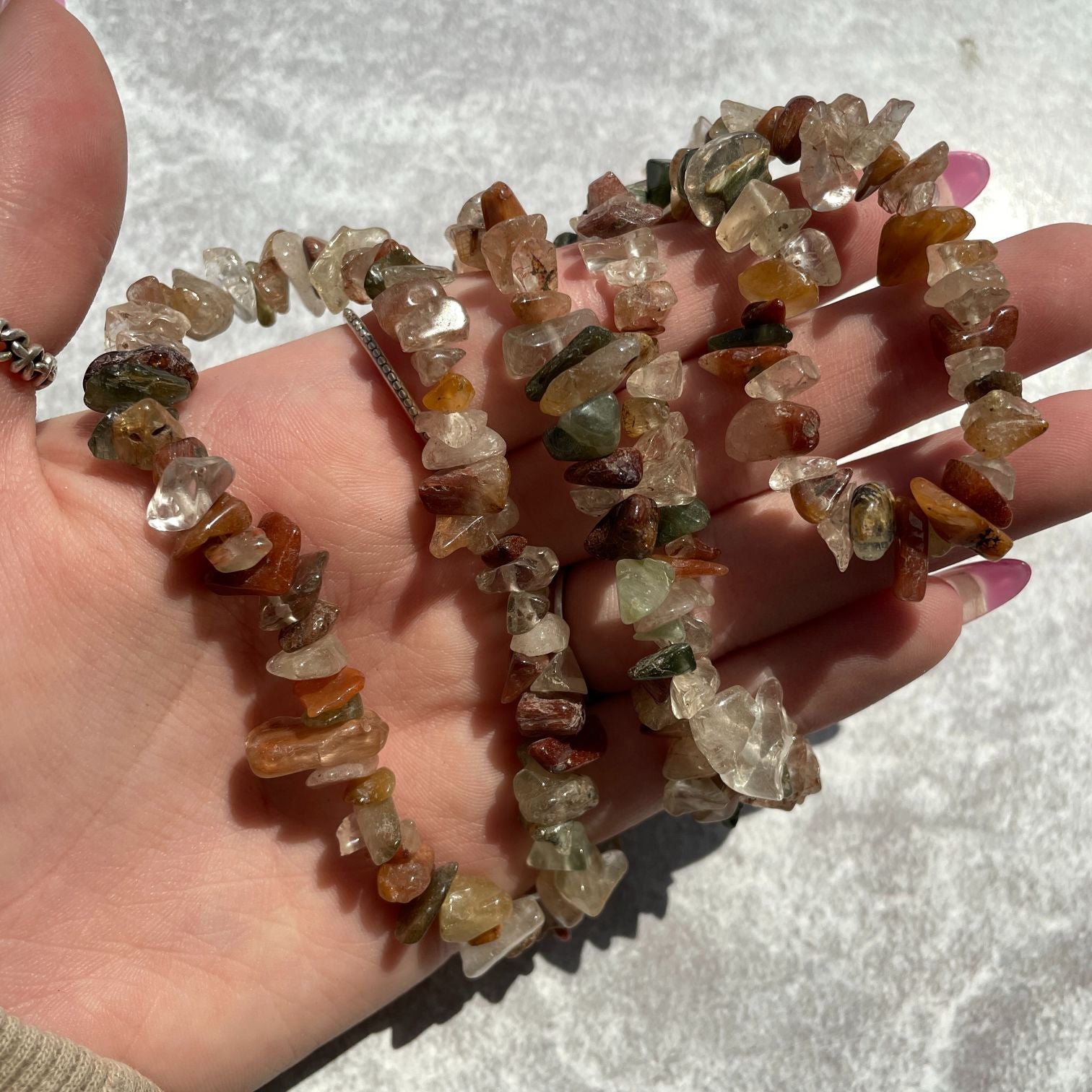 Rutilated Quartz Chip Necklace