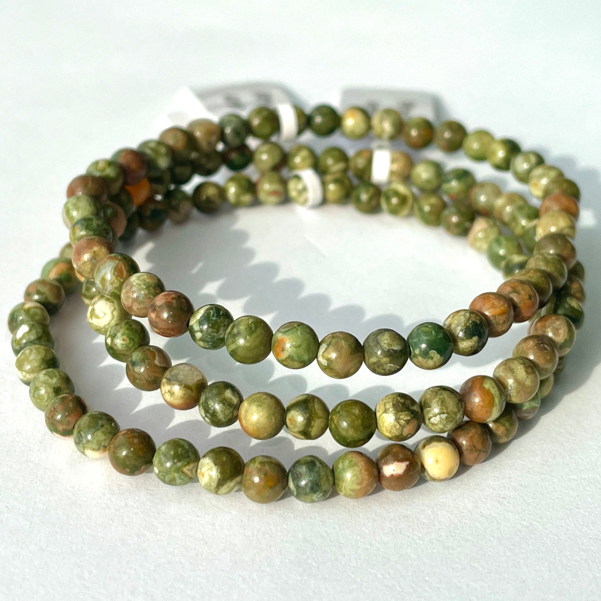 Rhyolite - Bead Bracelet - 4mm