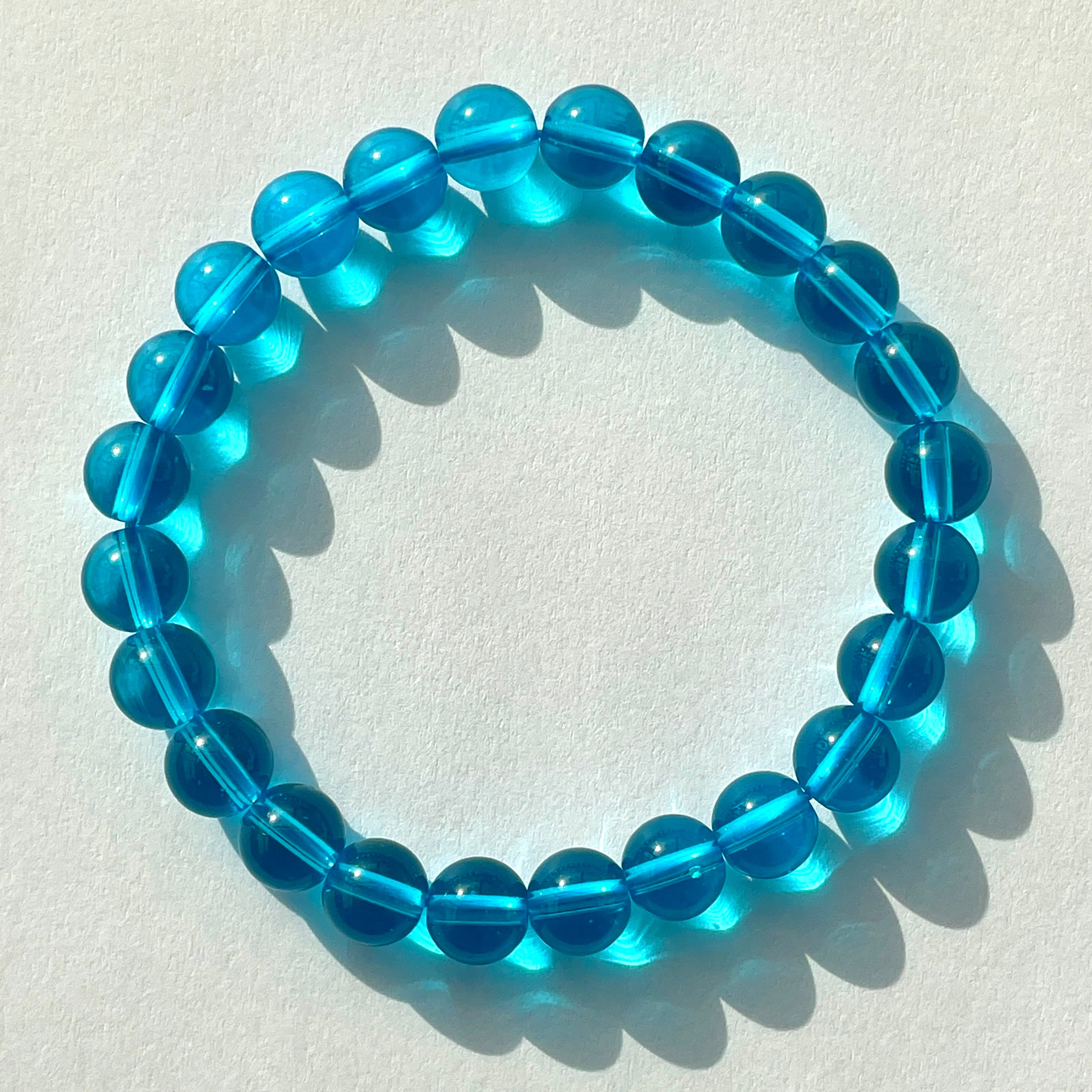 Sky Blue Obsidian Beads Bracelet