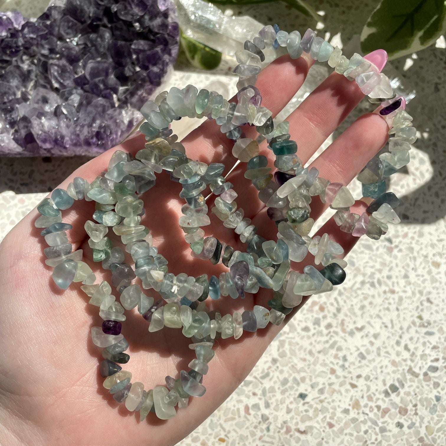 Fluorite Chip Bracelet