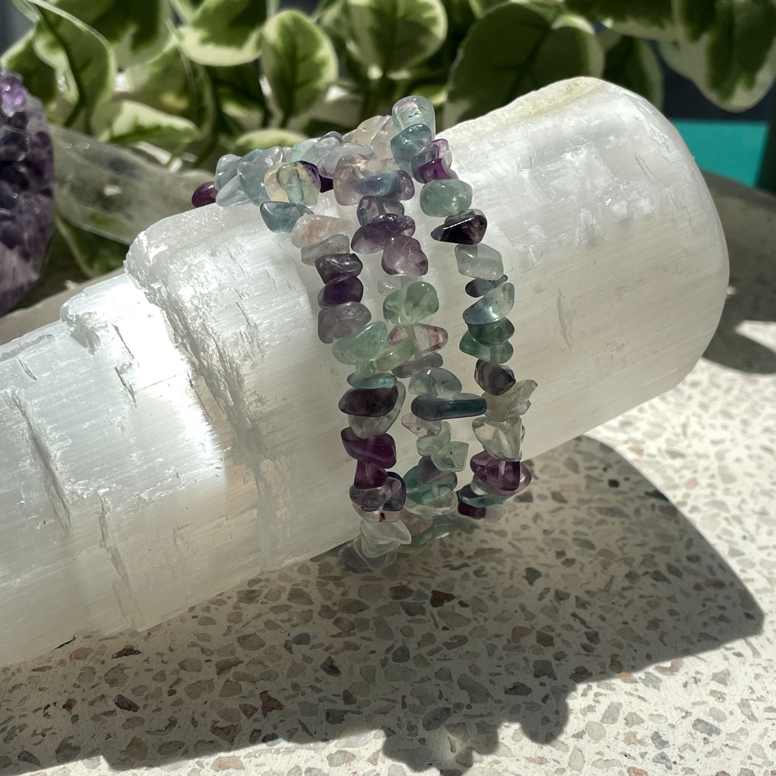 Fluorite Chip Bracelet Q1/A