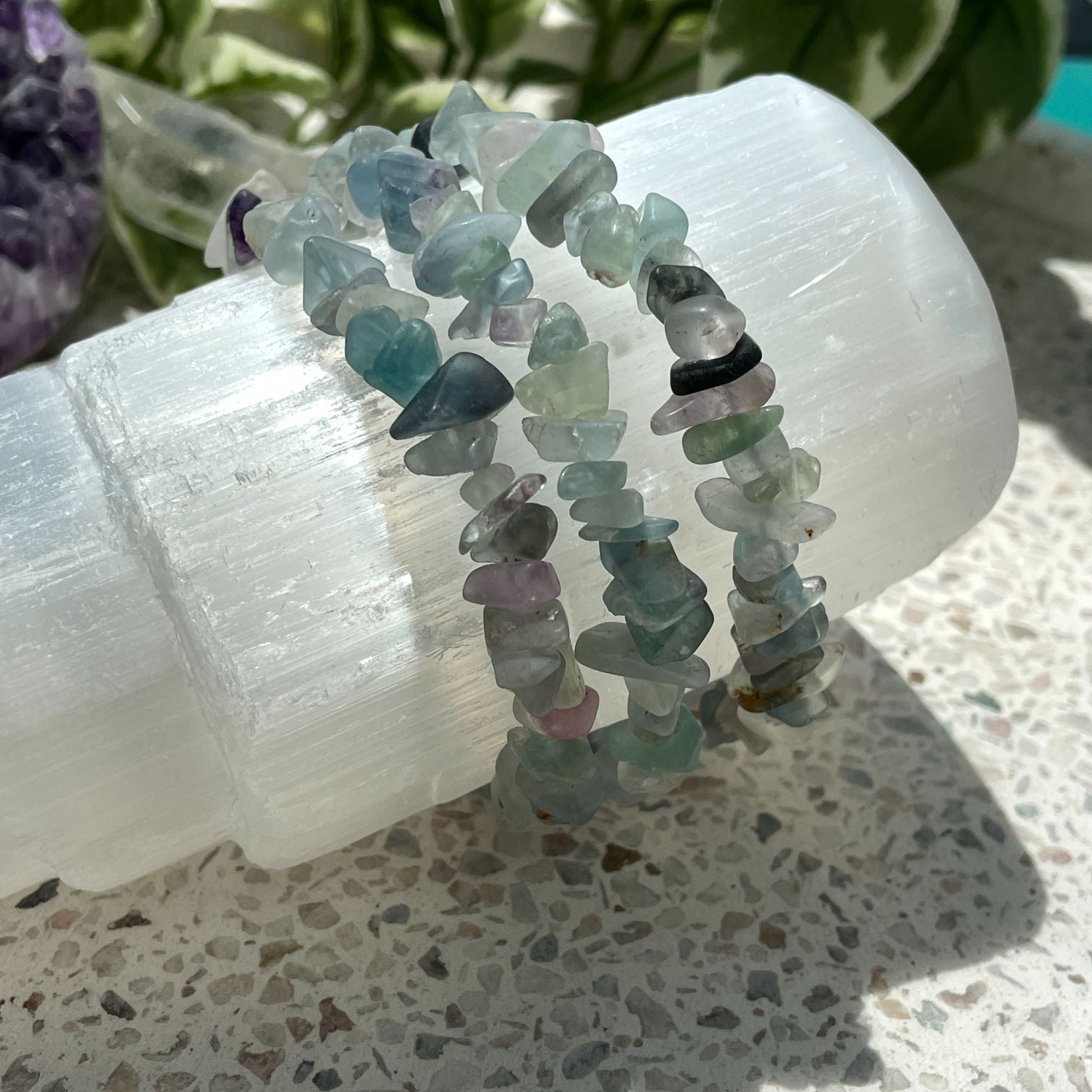 Fluorite Chip Bracelet