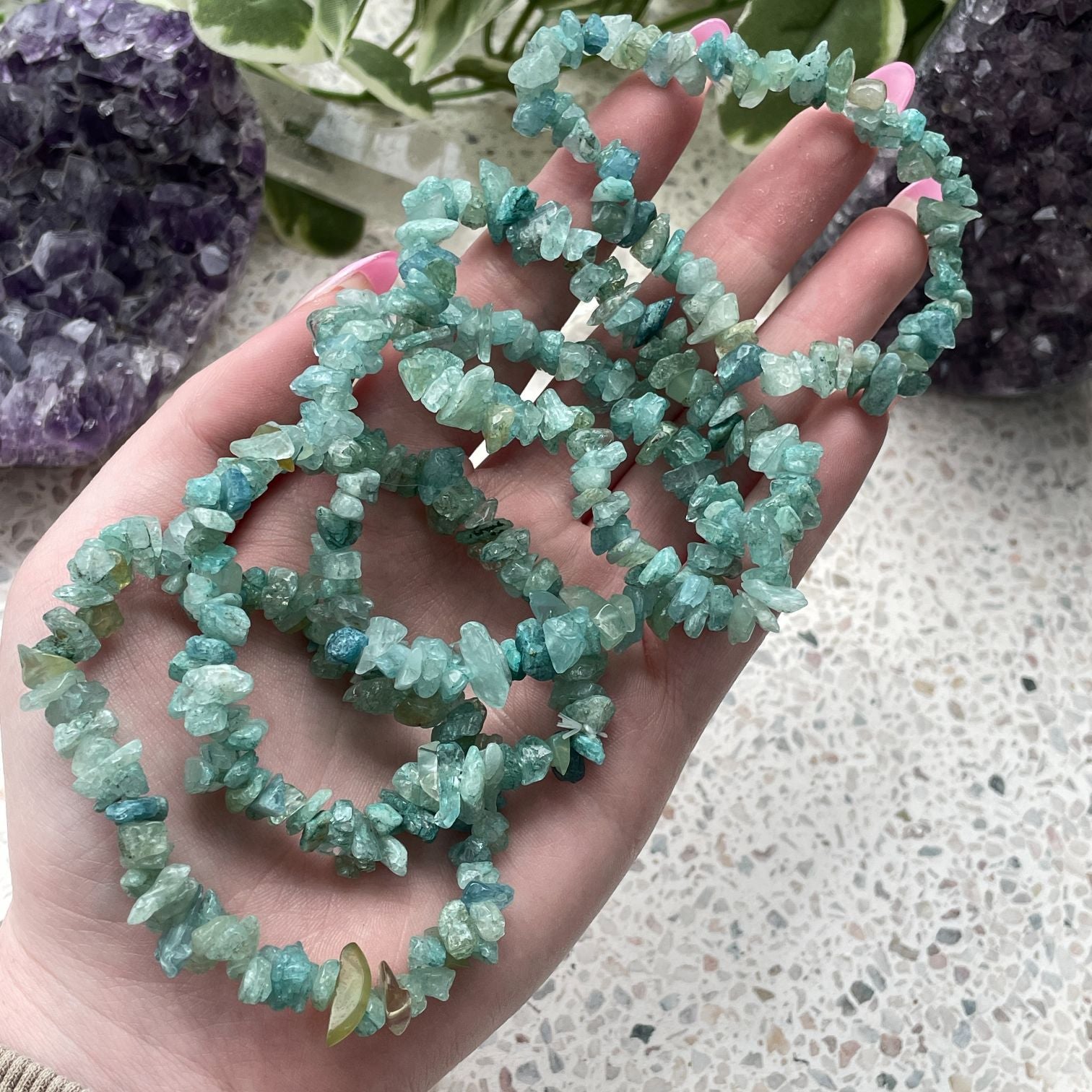 Aquamarine Chip Bracelet