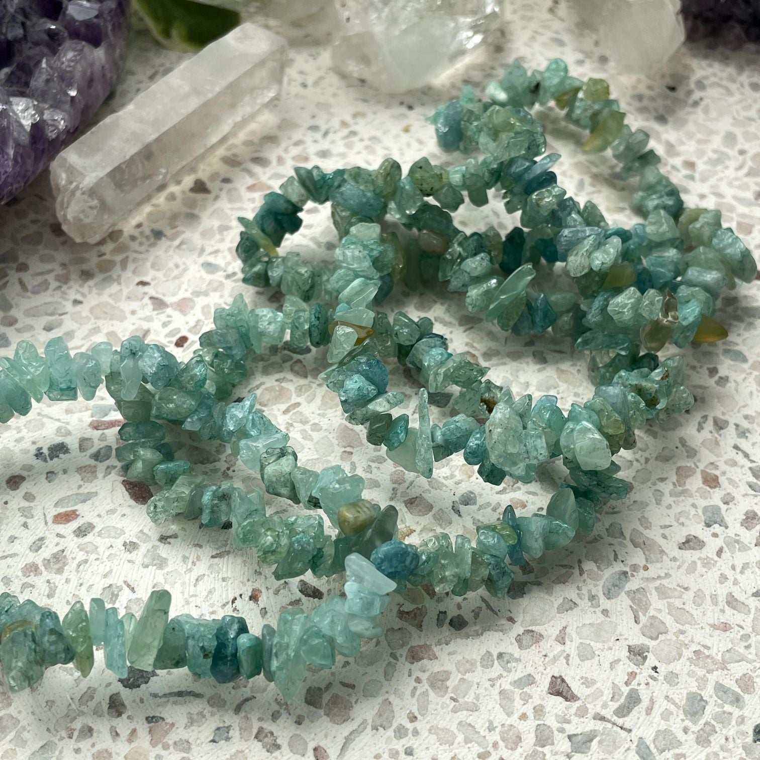 Aquamarine Chip Bracelet