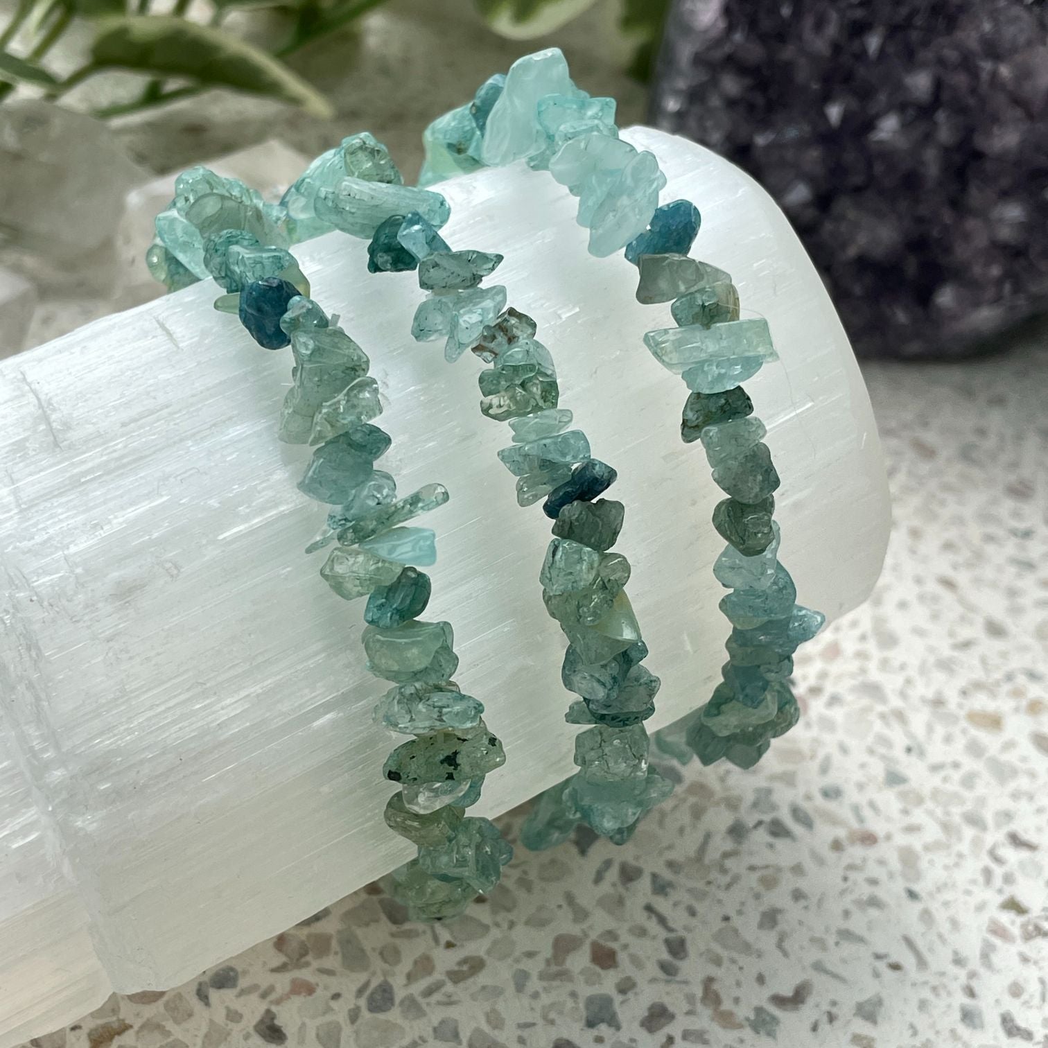 Aquamarine Chip Bracelet