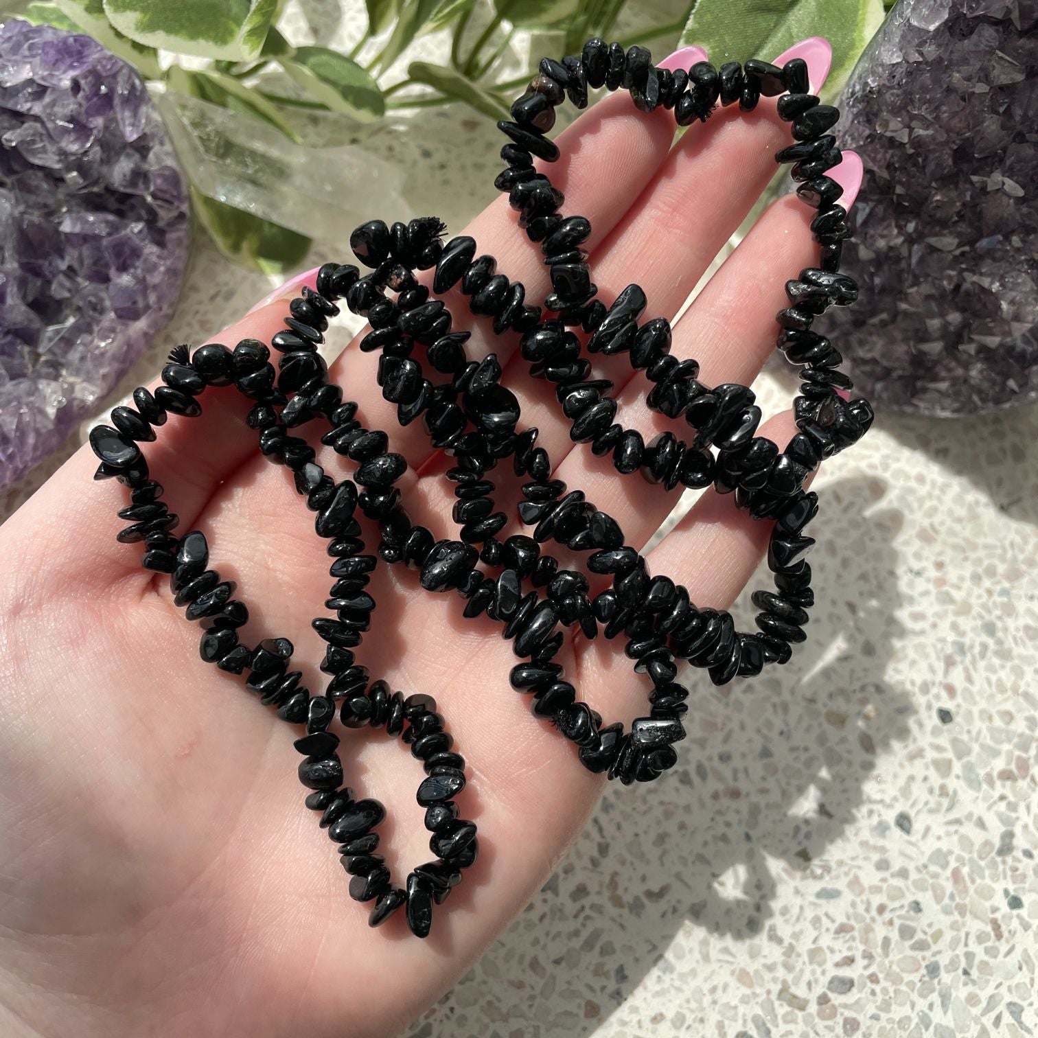 Black Tourmaline Chip Bracelet Q1/A